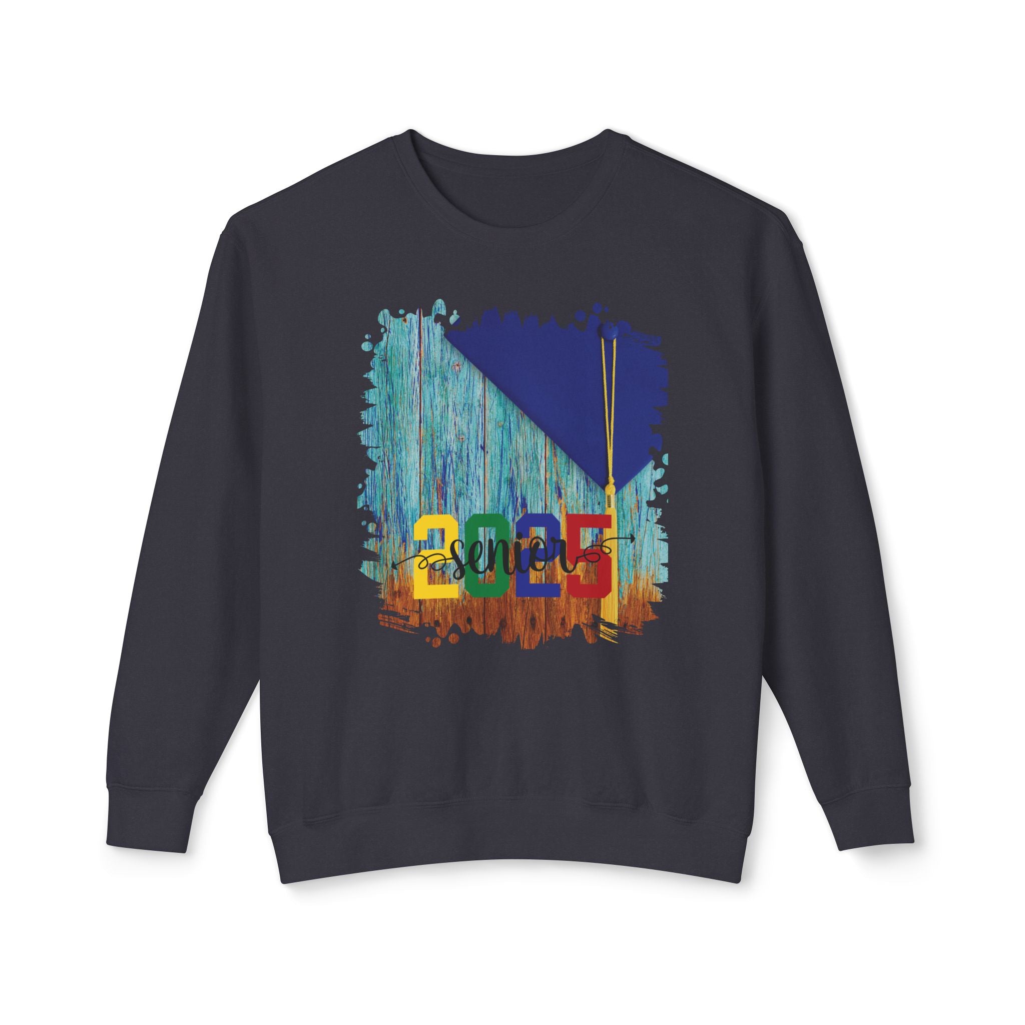 Senior 2025 Colorful, 2025 Graduation, Unisex Lightweight Crewneck Sweatshirt