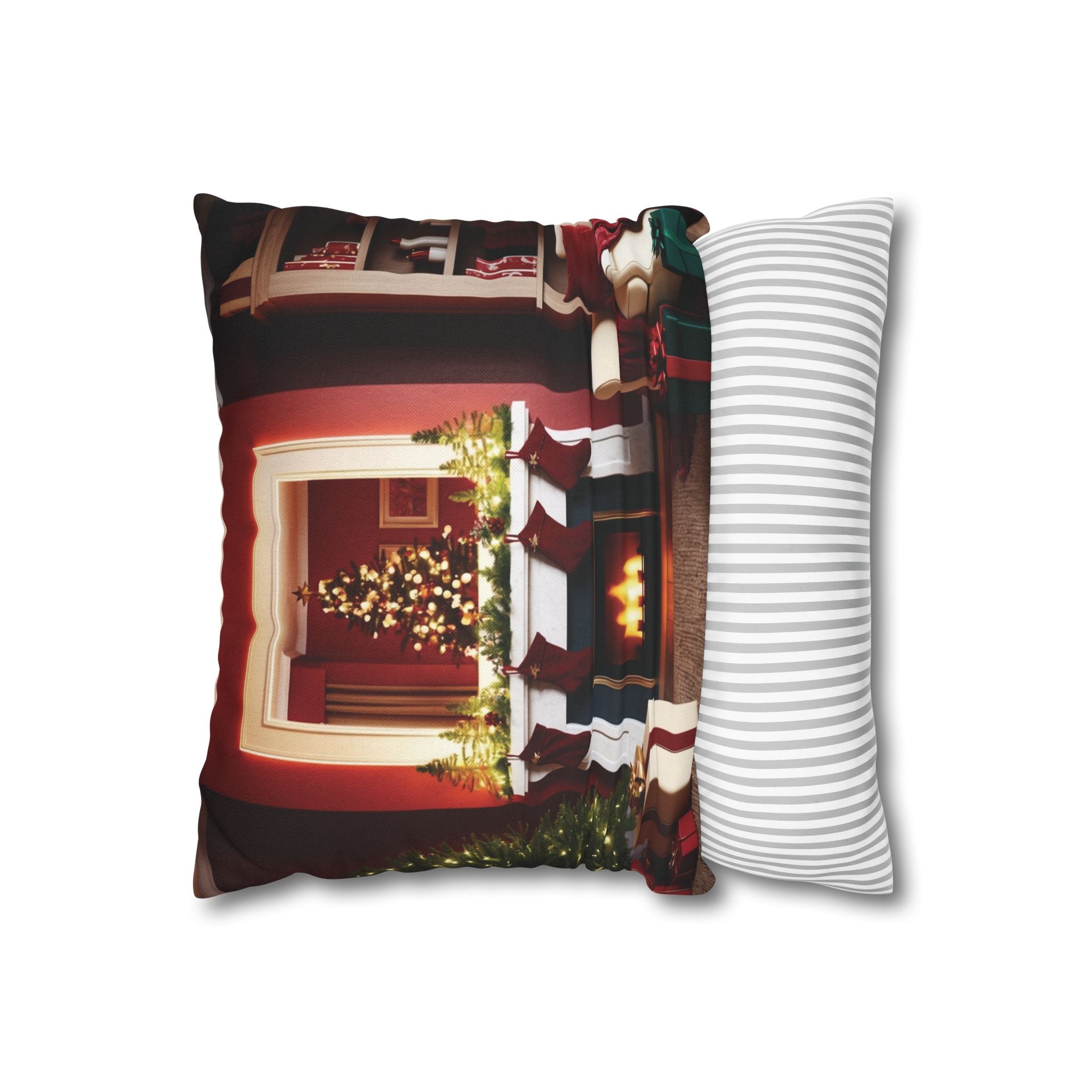 Cozy Holiday Home, Throw Pillow Case