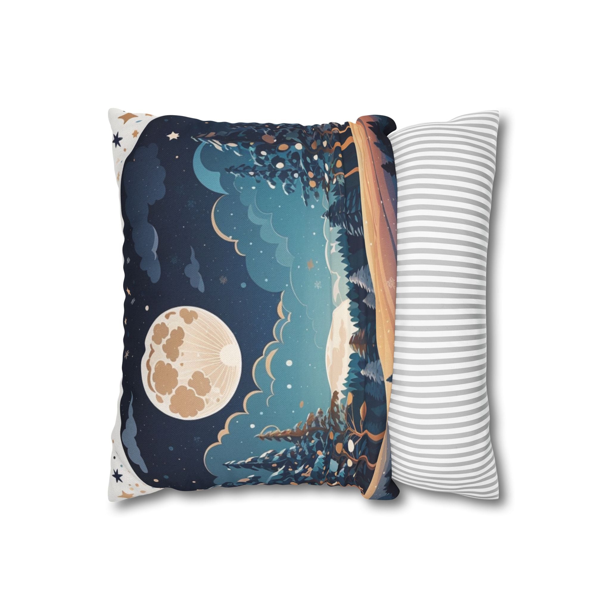 Whimsical Winter Holiday Forest, Throw Pillow Case