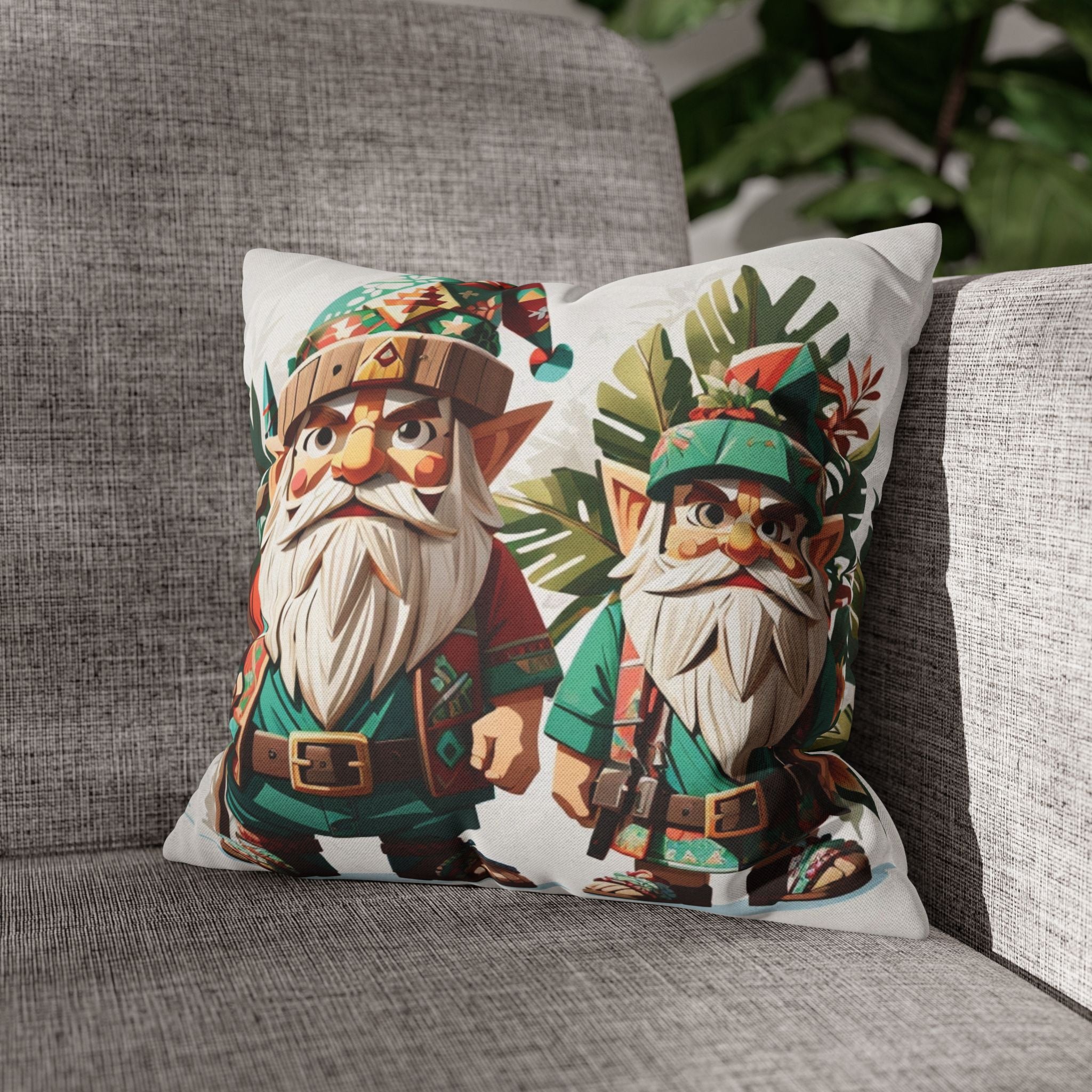 Gnomes Holiday, Throw Pillow Case