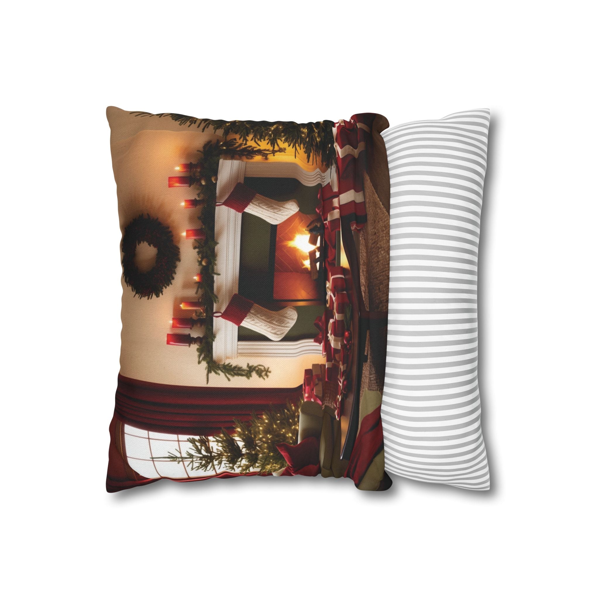 Cozy Holiday Home, Throw Pillow Case