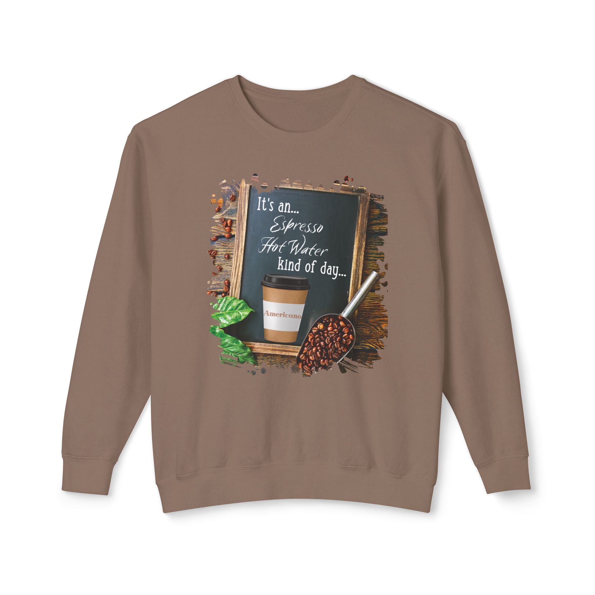 Americano, Kind of Day, Unisex Lightweight Crewneck Sweatshirt