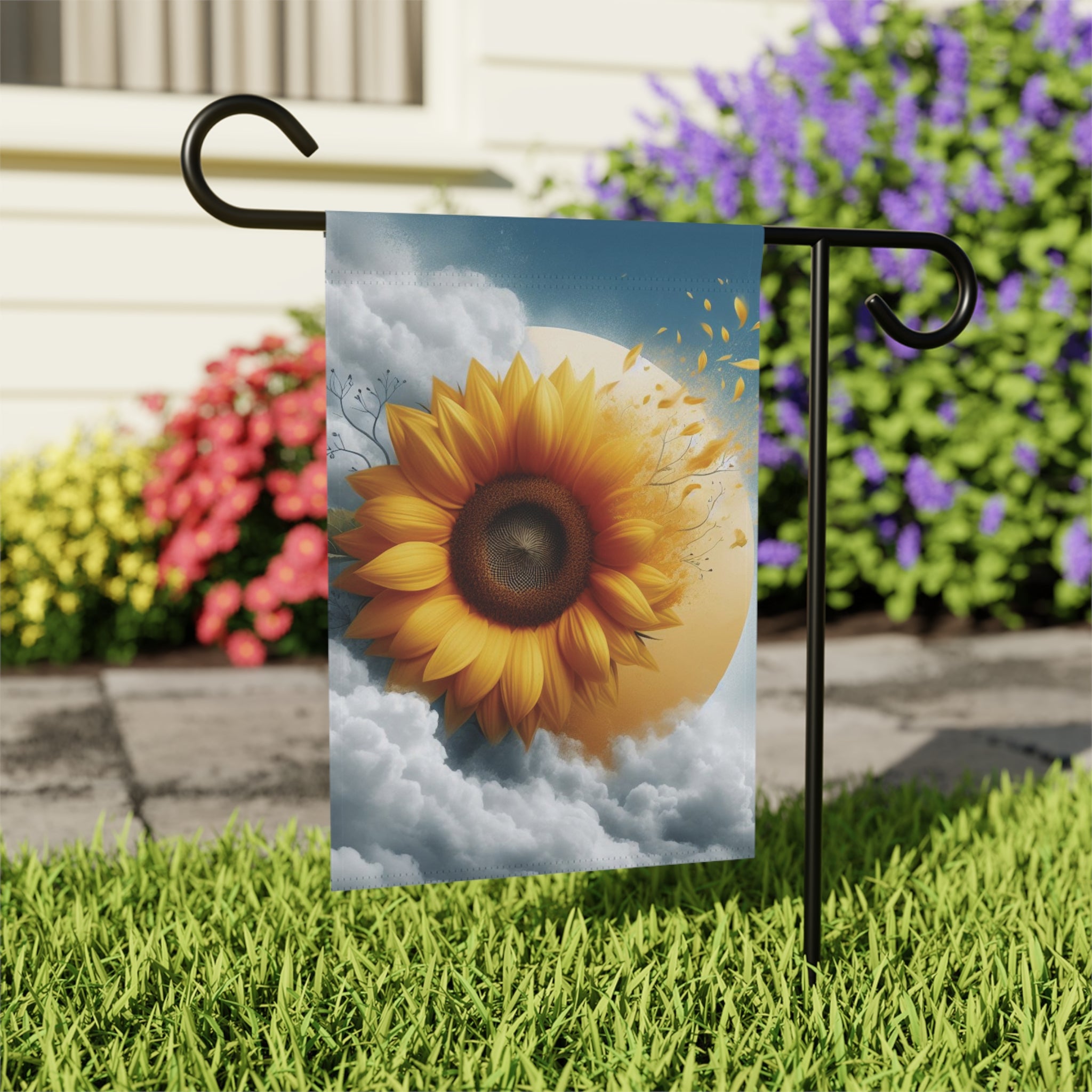 Garden Flag, Lawn Flag, House Flag, Home Flag, Sunflower [6] - Janlyn's Crafts