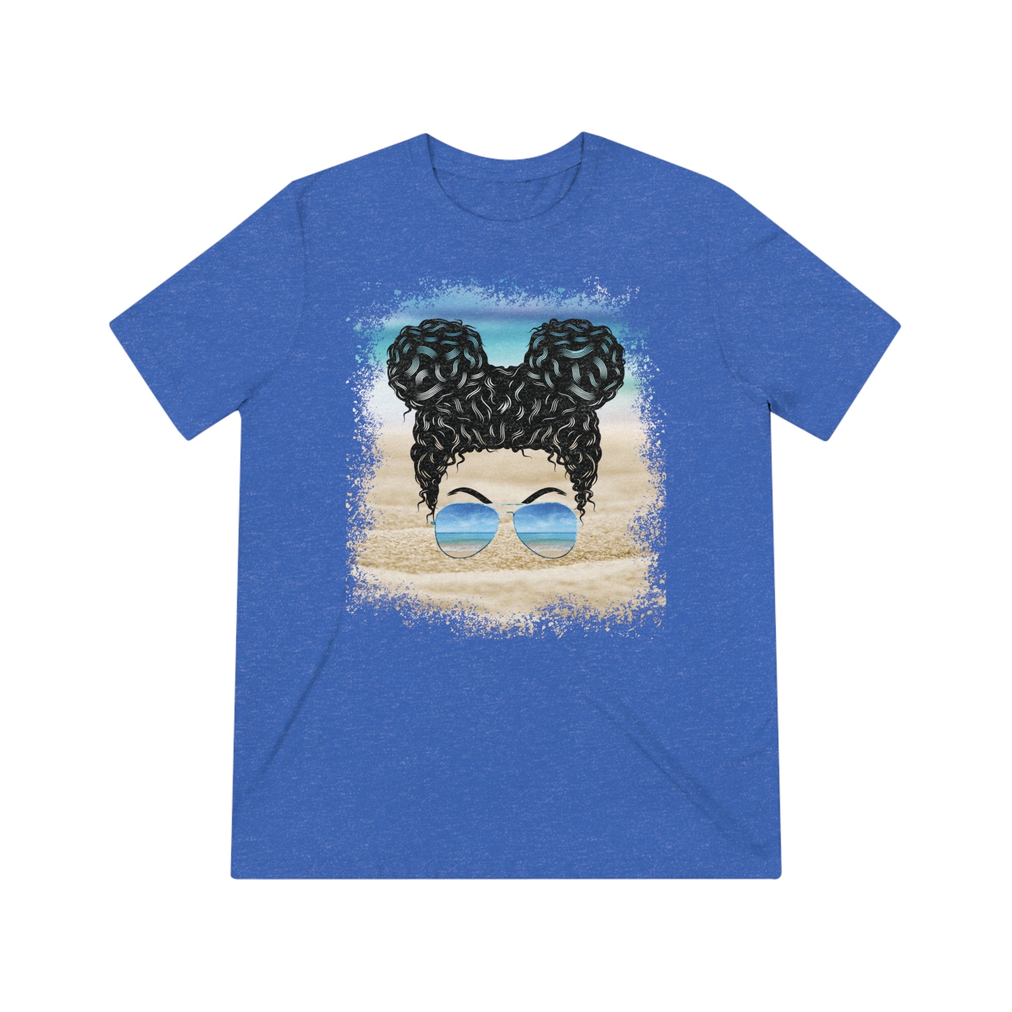 Black Hair Messy Bun, Unisex Triblend T-Shirt