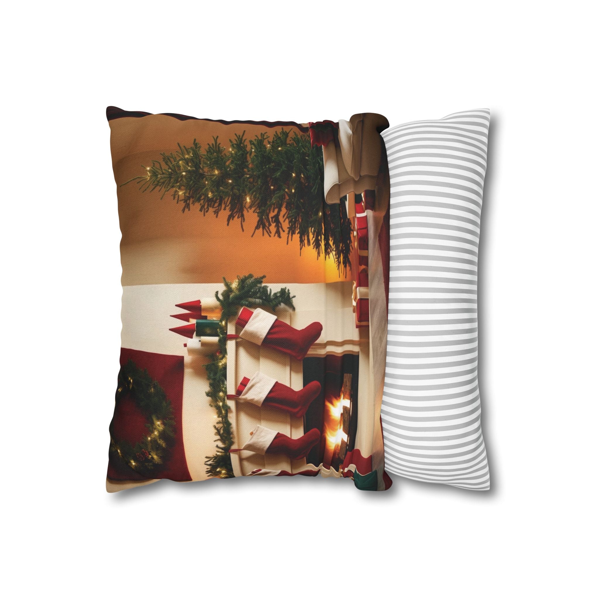 Cozy Holiday Home, Throw Pillow Case