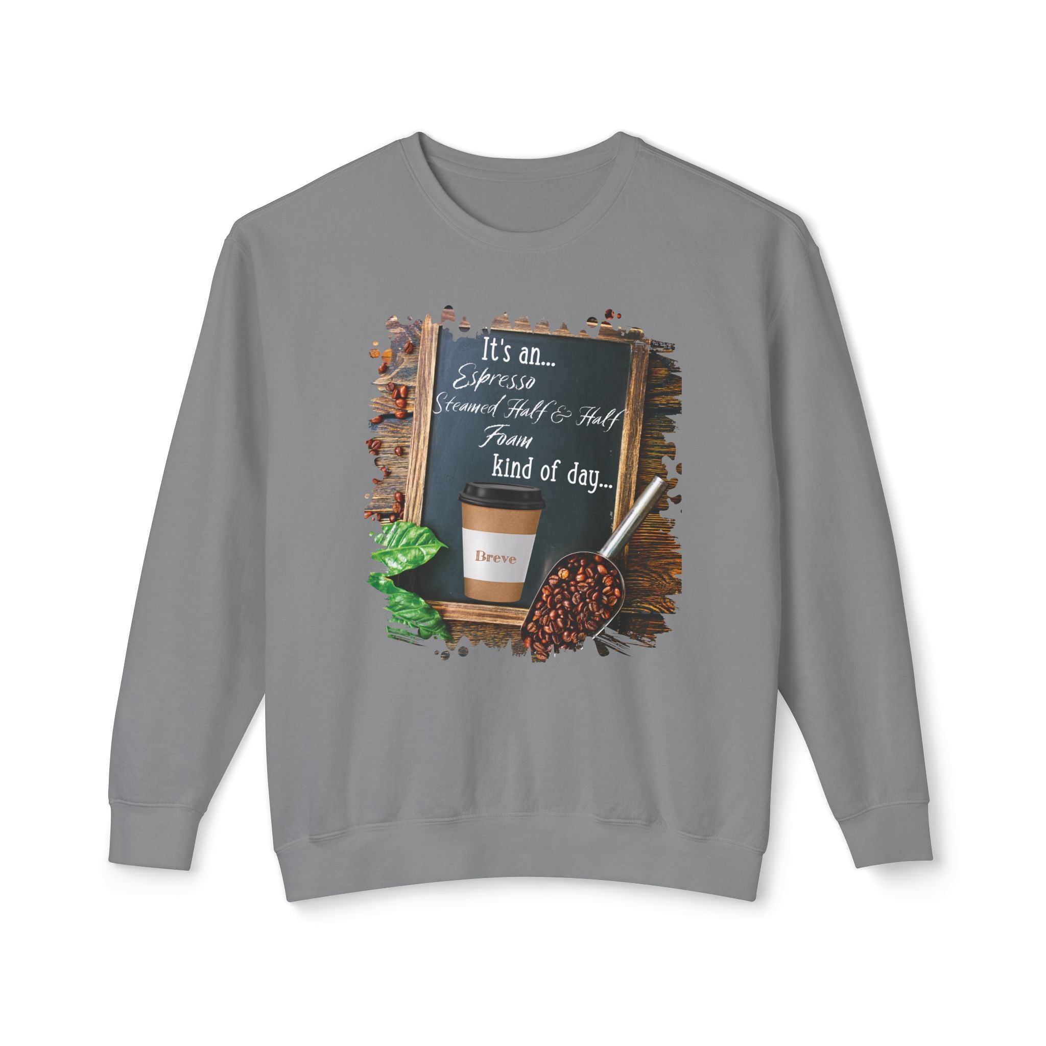 Breve, Kind of Day, Unisex Lightweight Crewneck Sweatshirt