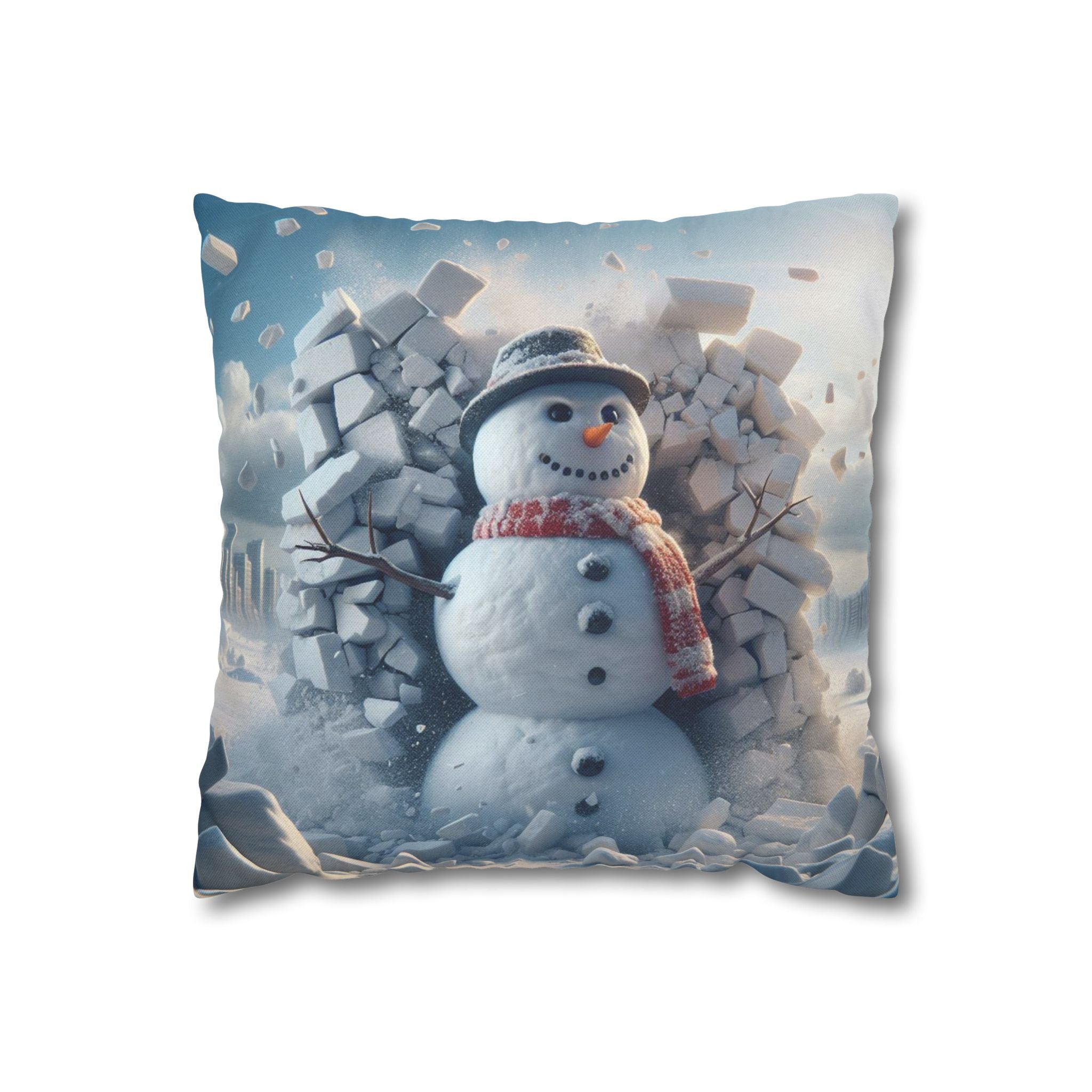 Snowman, Throw Pillow Case