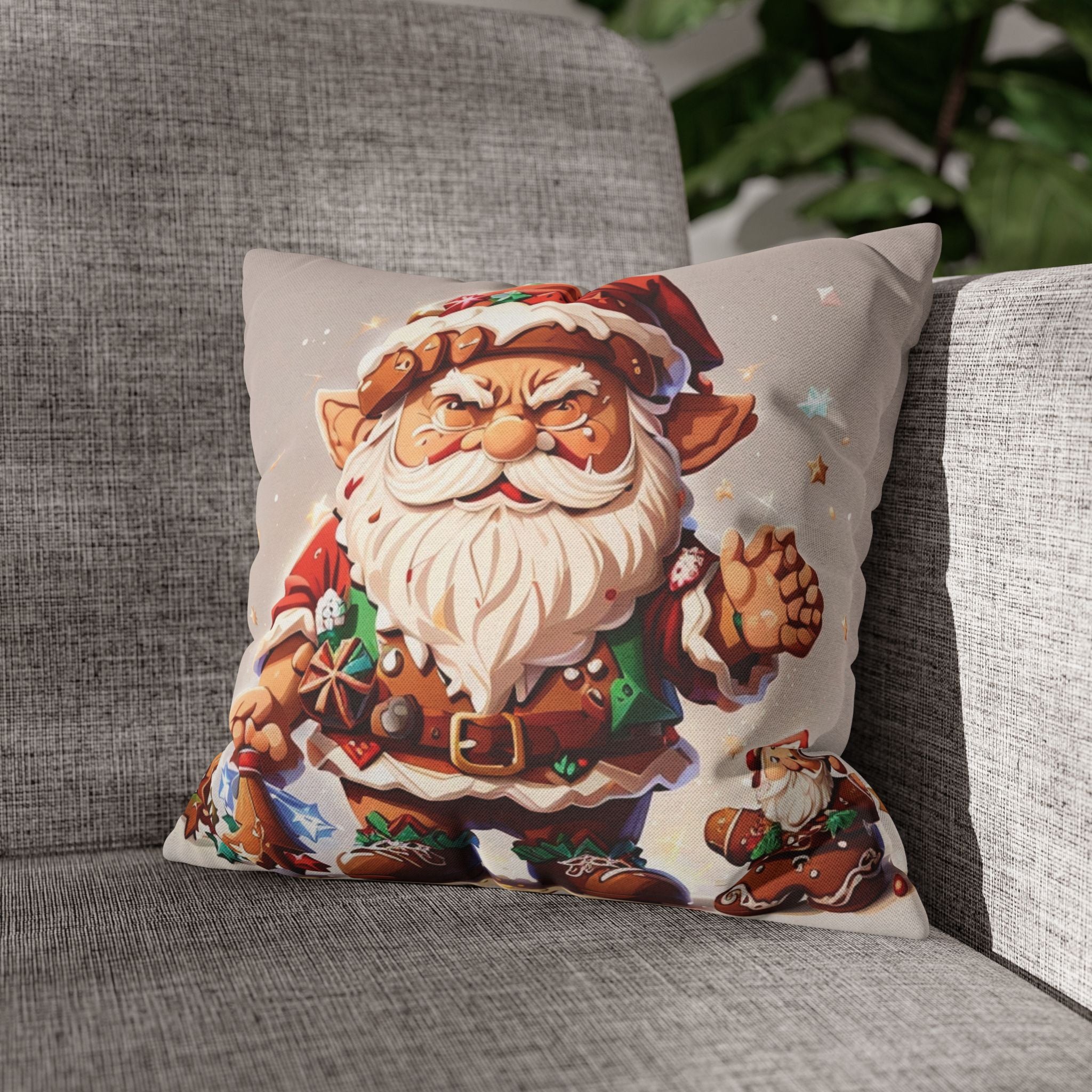 Gnome Gingerbread Holiday, Throw Pillow Case