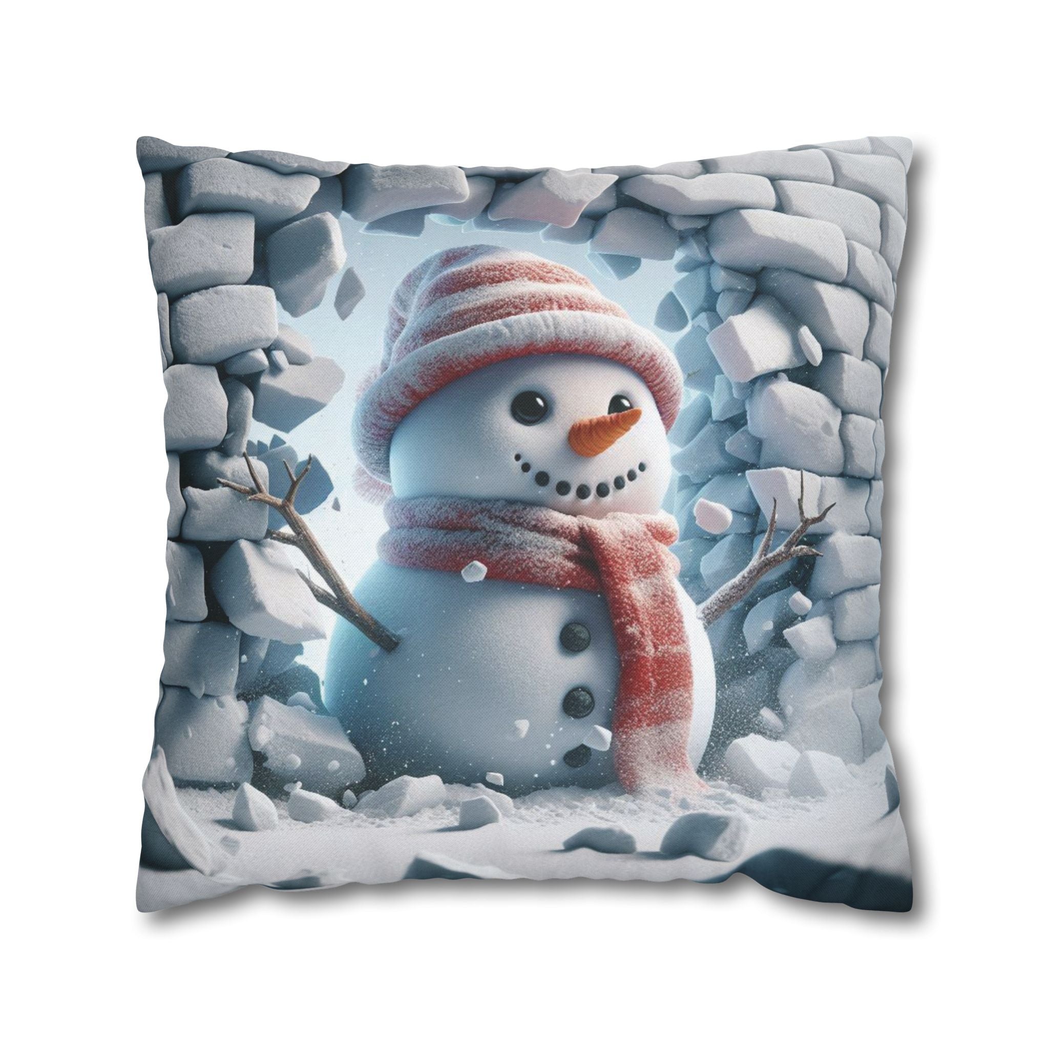 Snowman, Throw Pillow Case