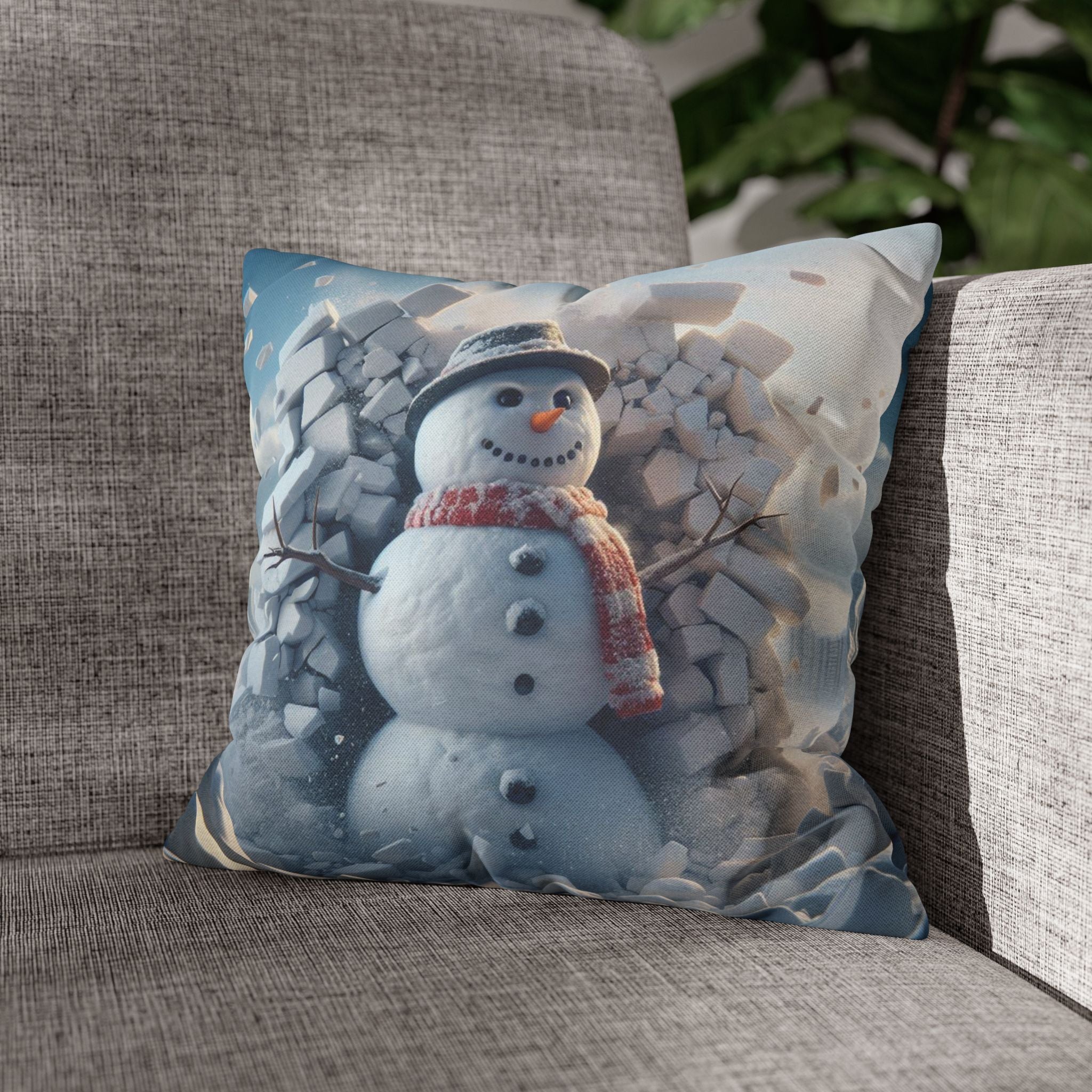 Snowman, Throw Pillow Case