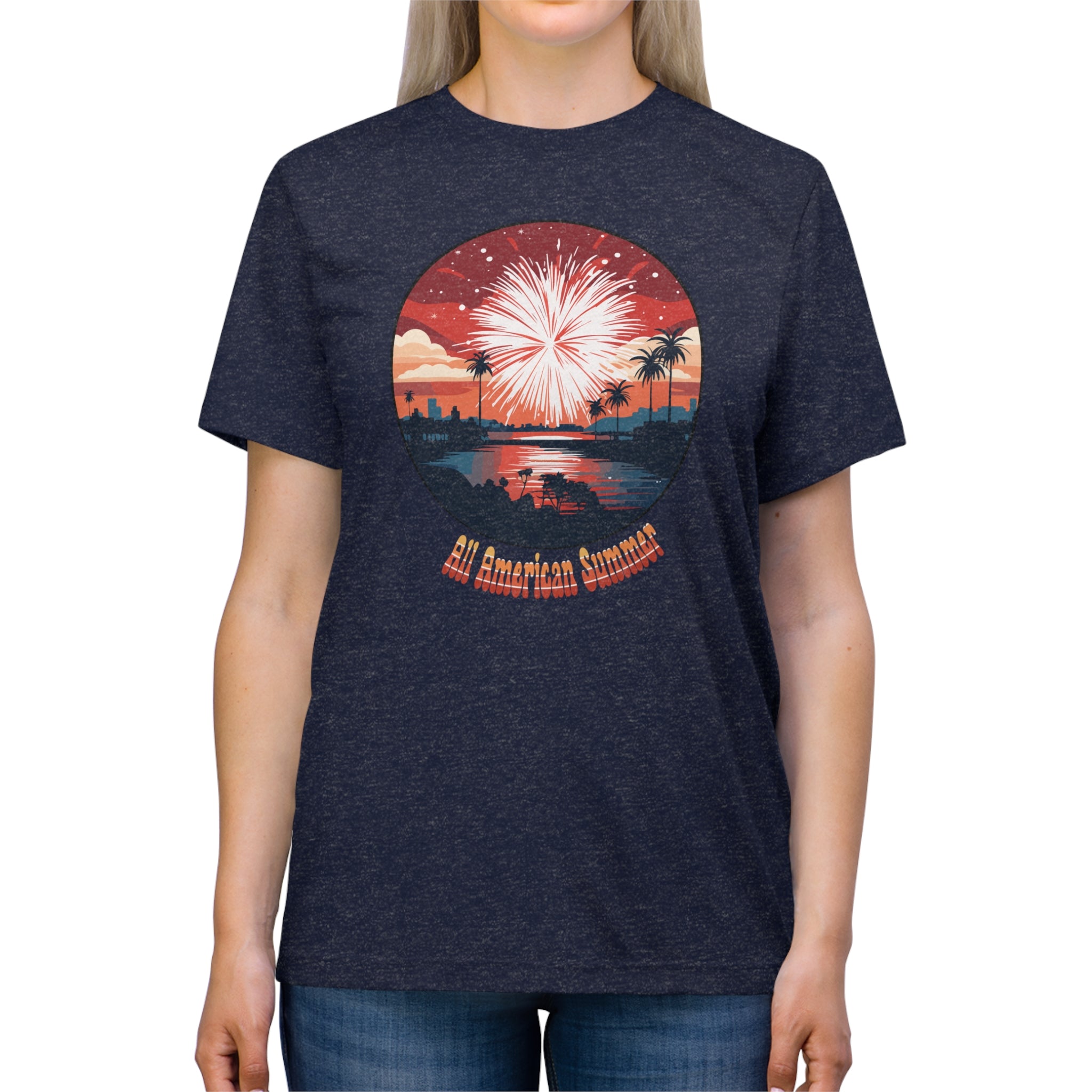 All American Summer, Unisex Triblend T-Shirt