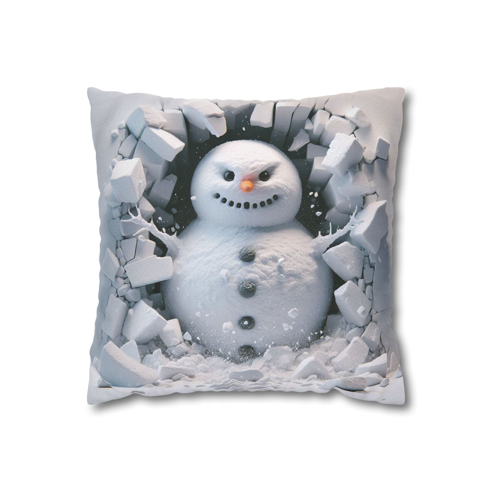 Snowman, Throw Pillow Case