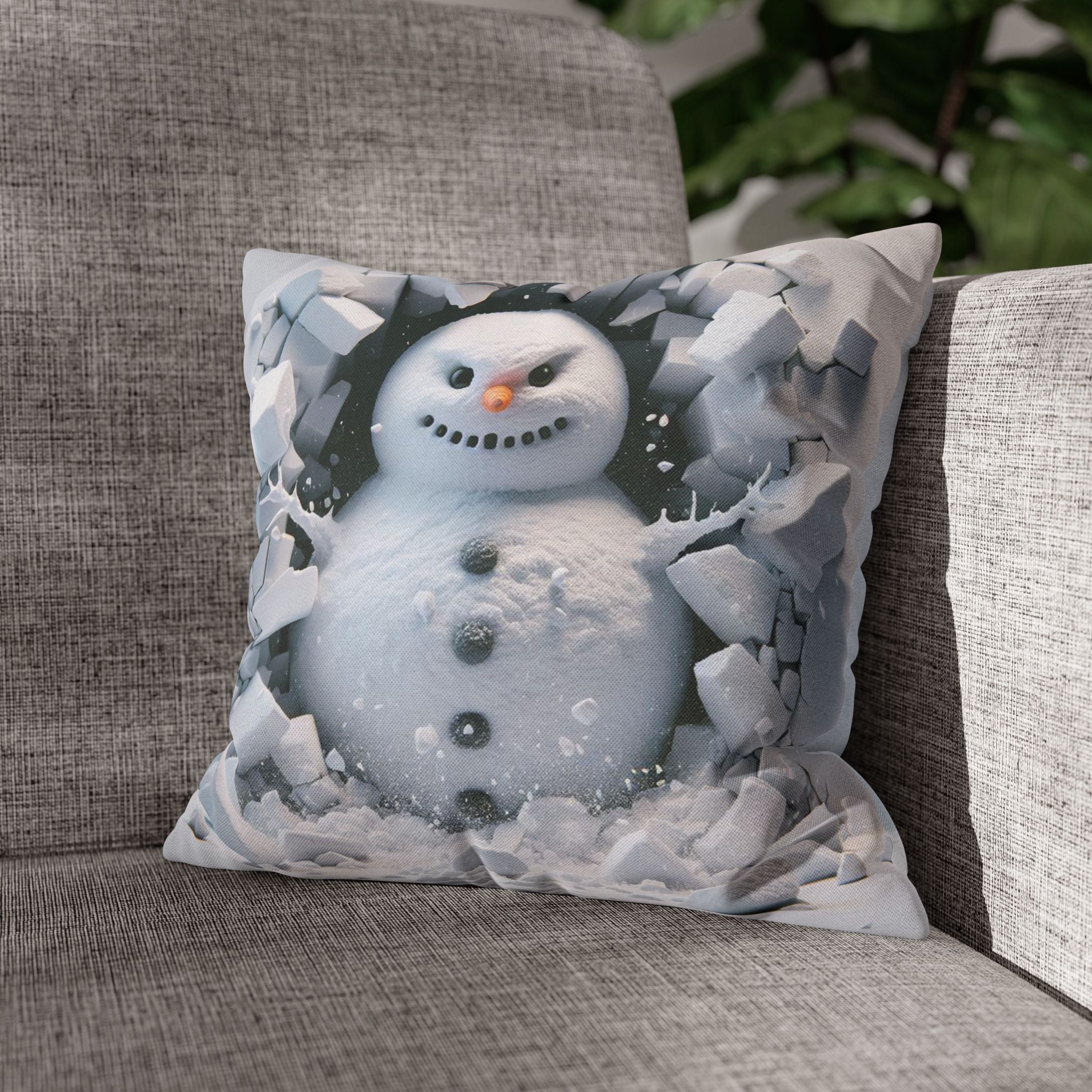 Snowman, Throw Pillow Case