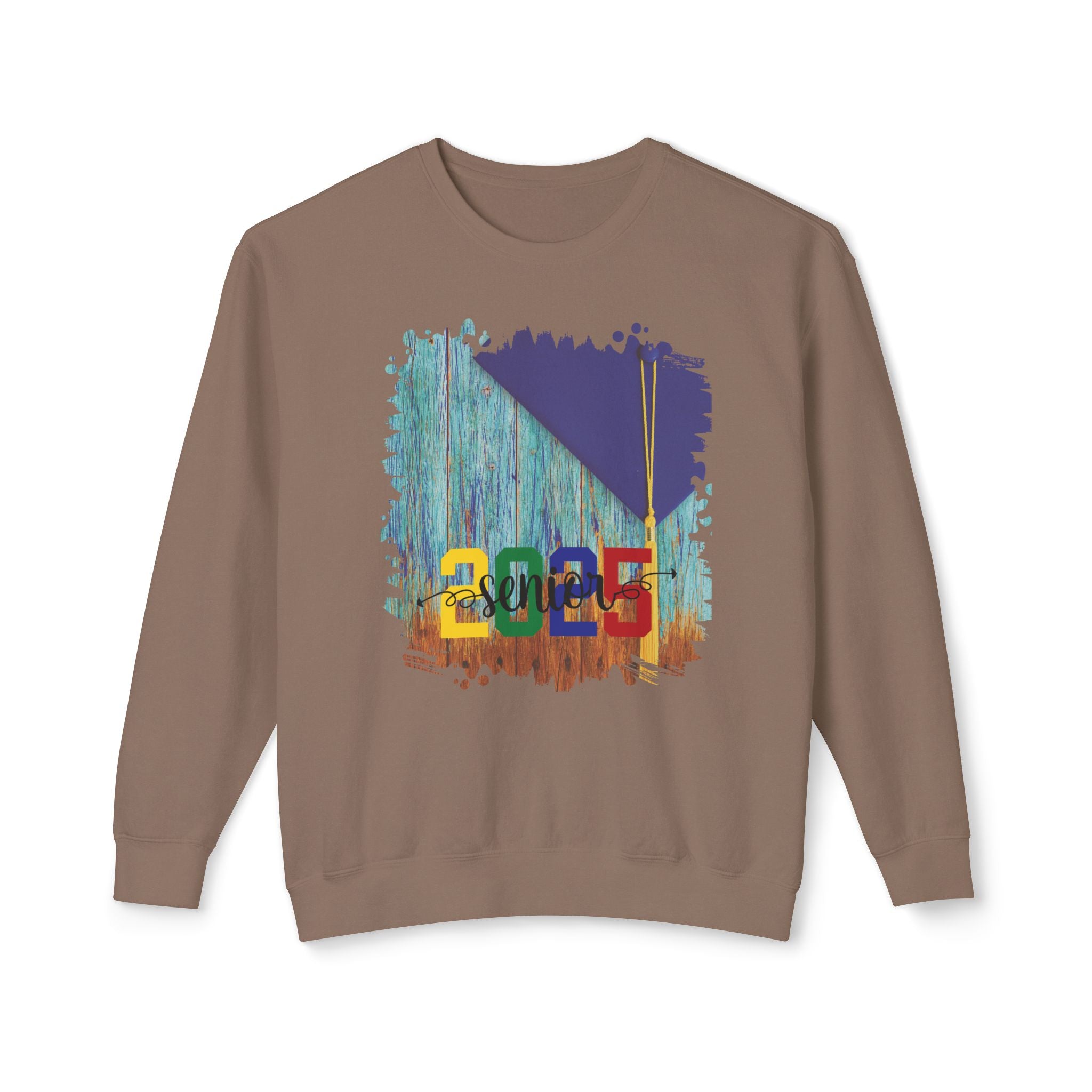 Senior 2025 Colorful, 2025 Graduation, Unisex Lightweight Crewneck Sweatshirt