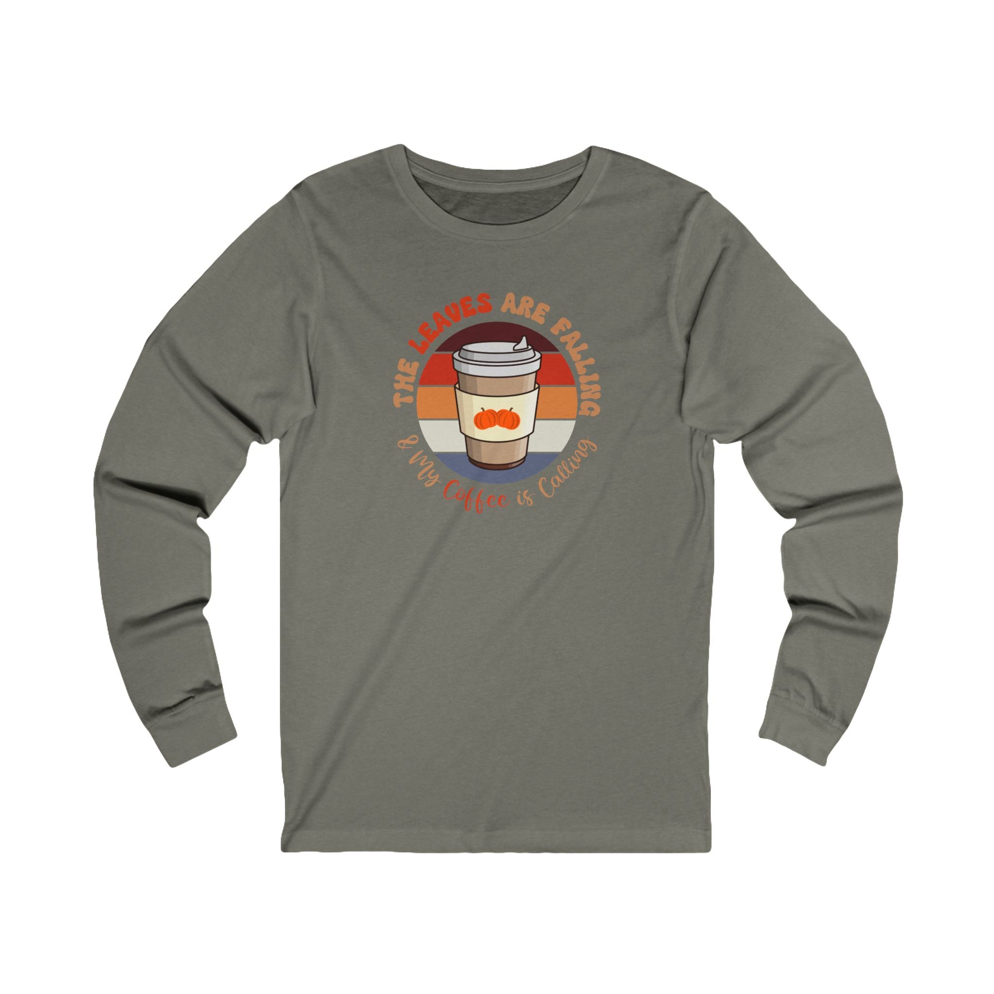 Autumn Brew Cozy Fall Coffee Lover’s Tee, Unisex Jersey Long Sleeve Tee