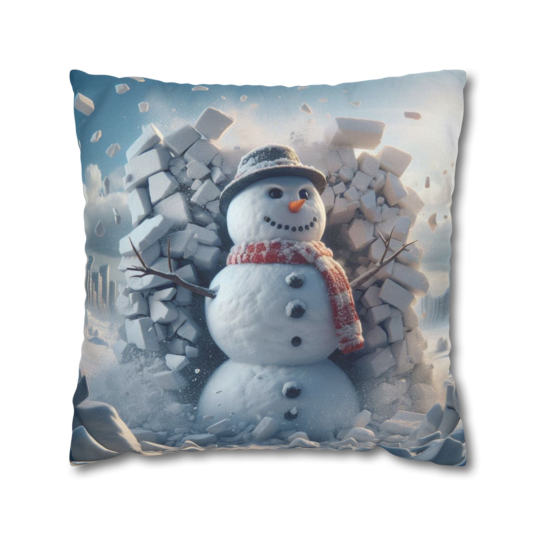 Snowman, Throw Pillow Case