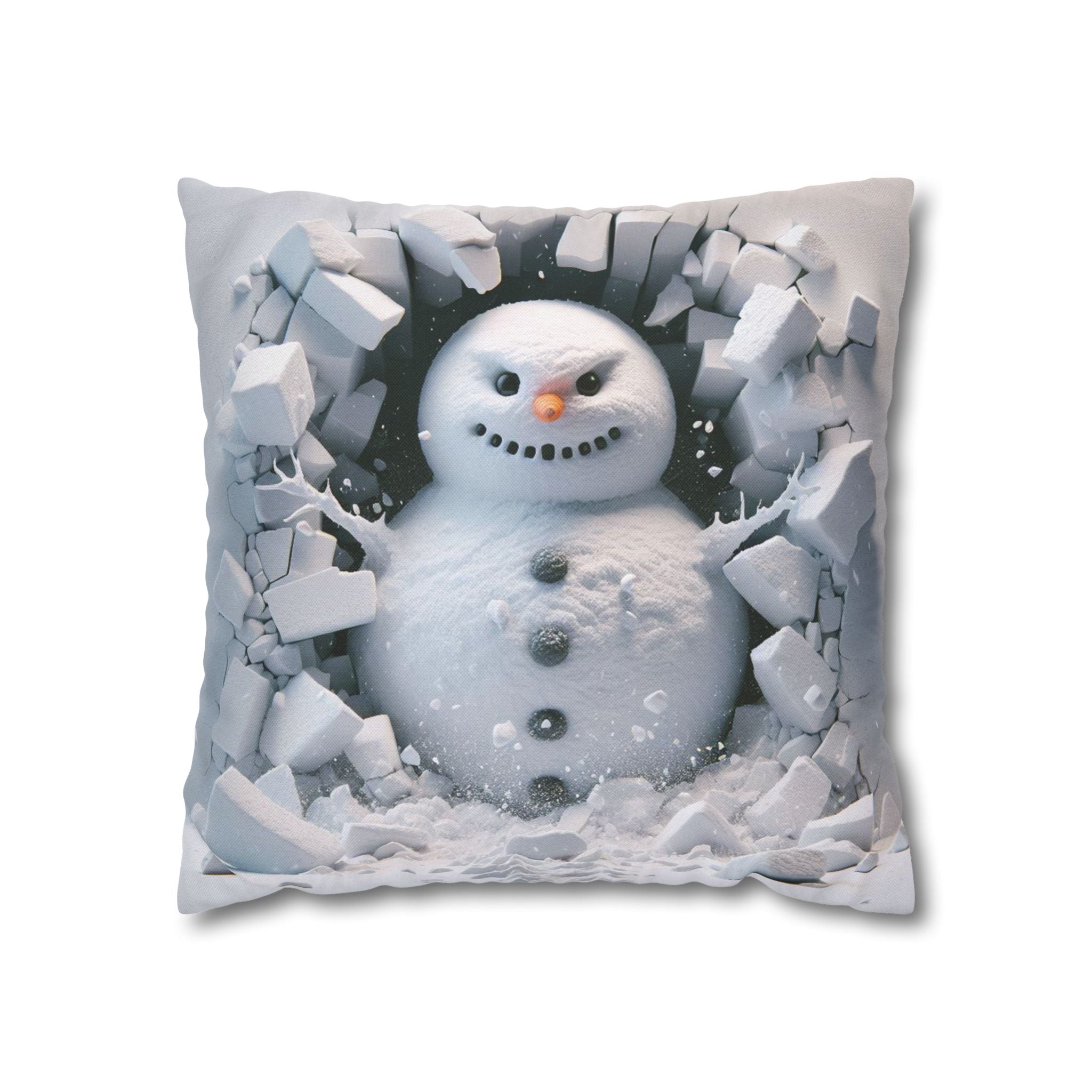 Snowman, Throw Pillow Case