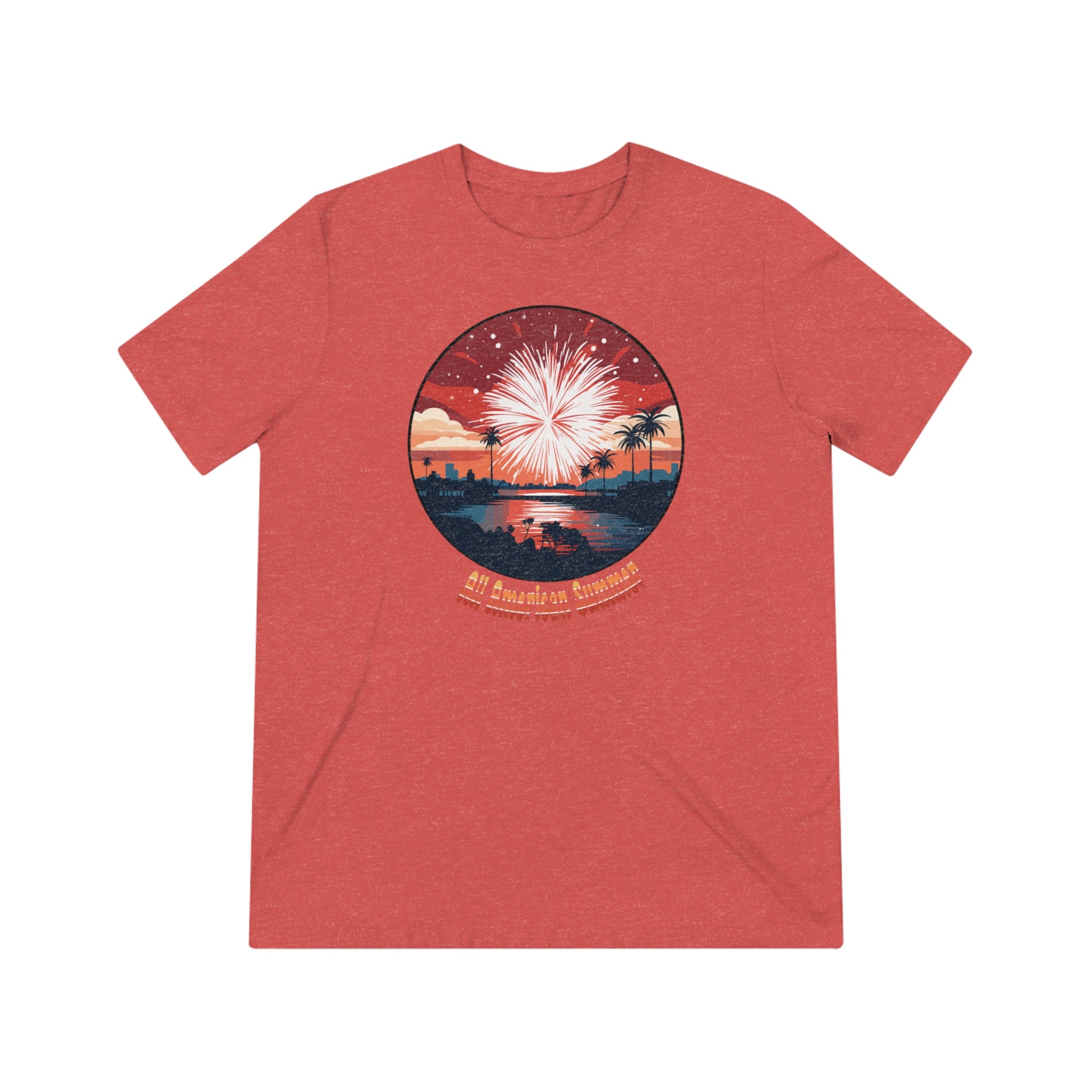 All American Summer, Unisex Triblend T-Shirt