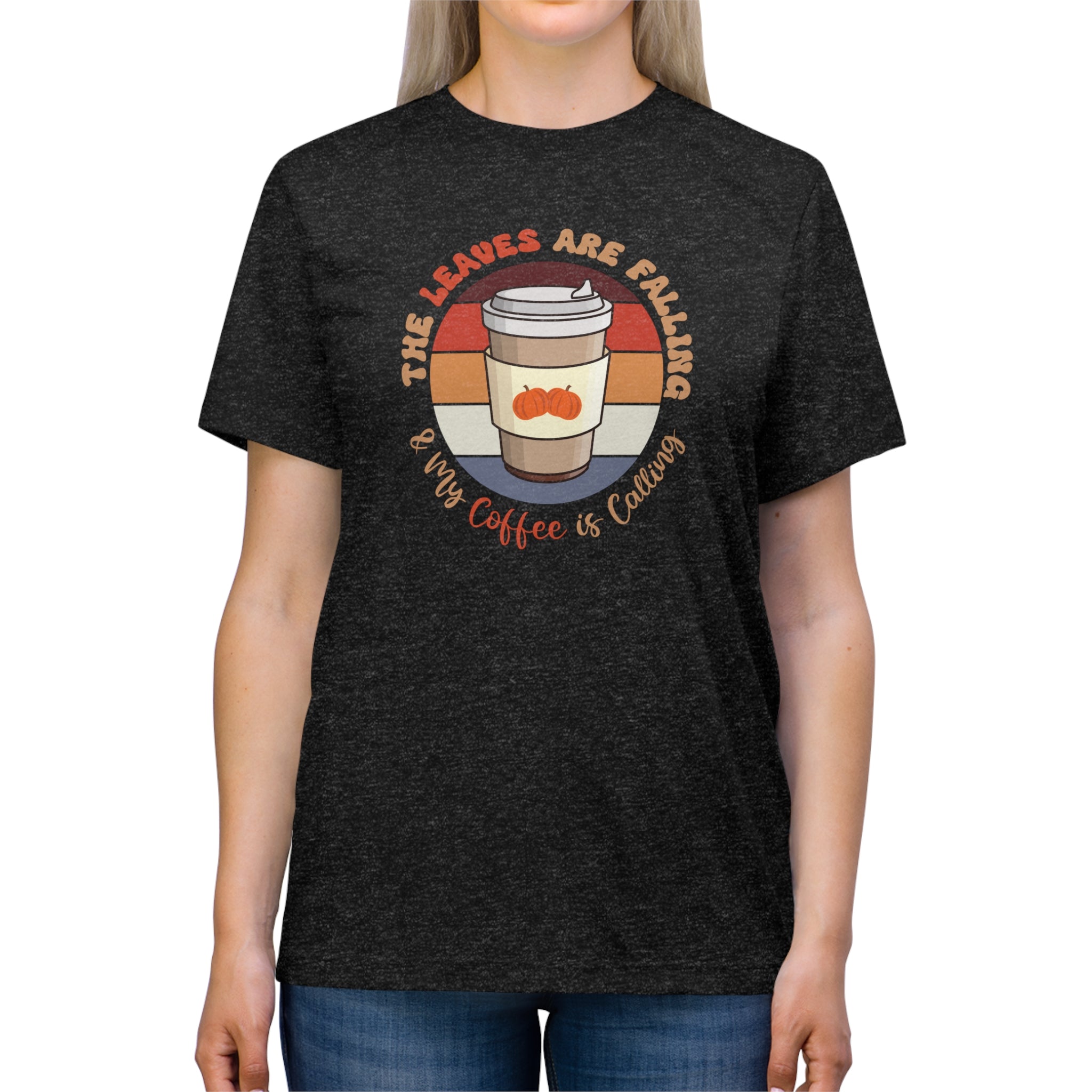 Autumn Brew Cozy Fall Coffee Lover’s Tee, Unisex Triblend T-Shirt