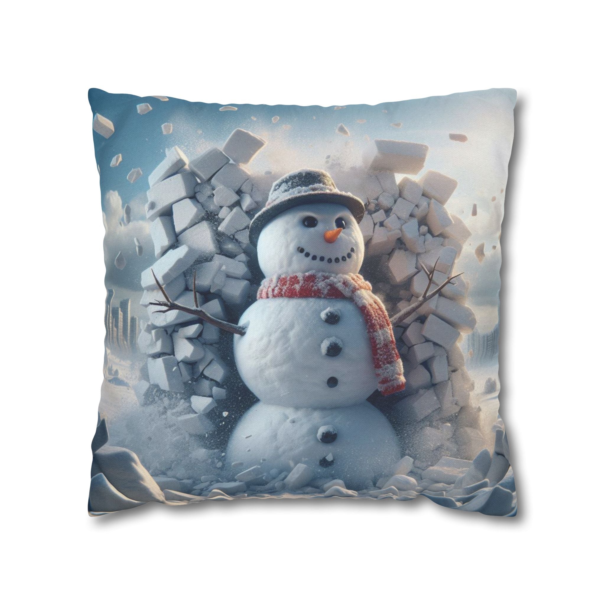 Snowman, Throw Pillow Case
