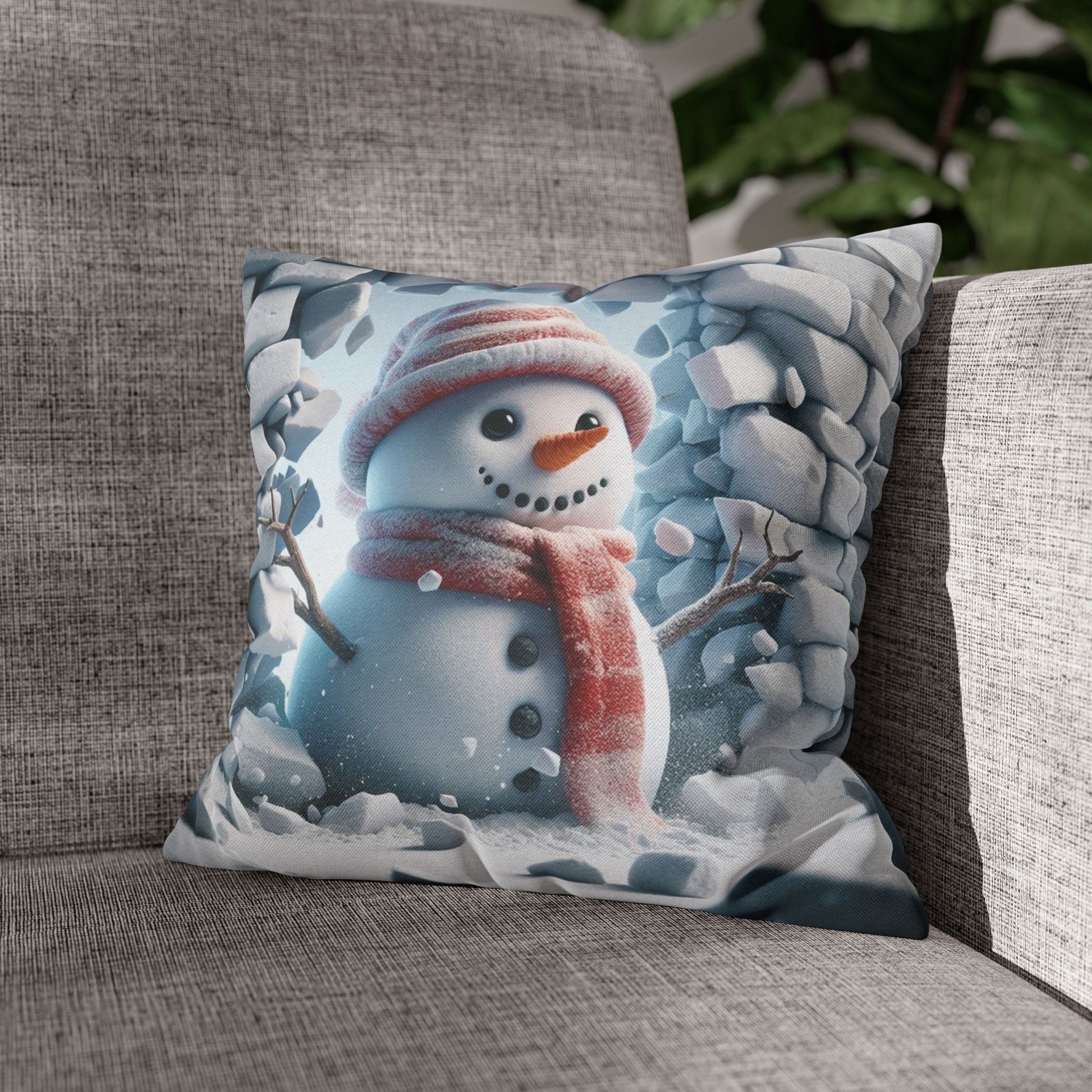 Snowman, Throw Pillow Case