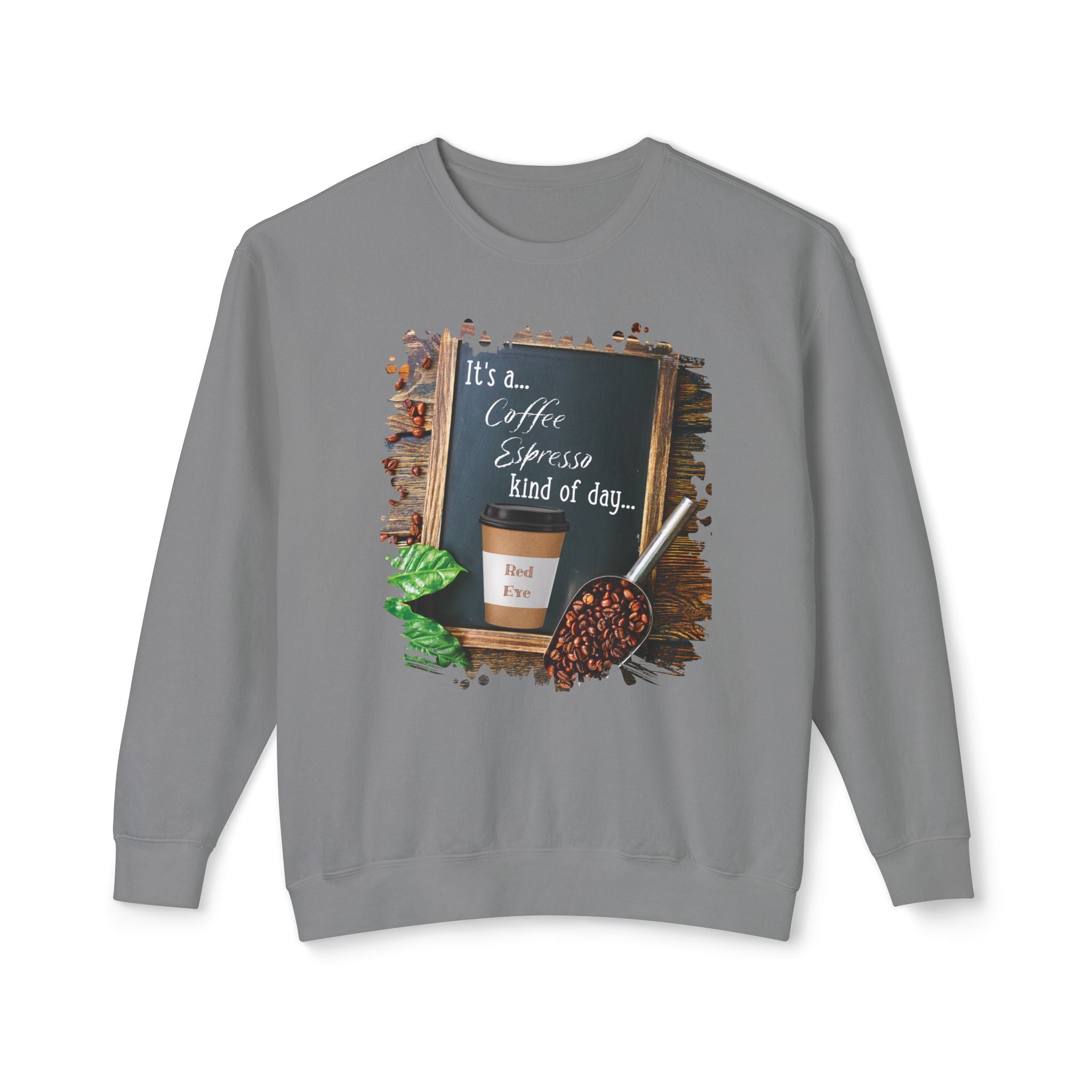 Red Eye, Kind of Day, Unisex Lightweight Crewneck Sweatshirt