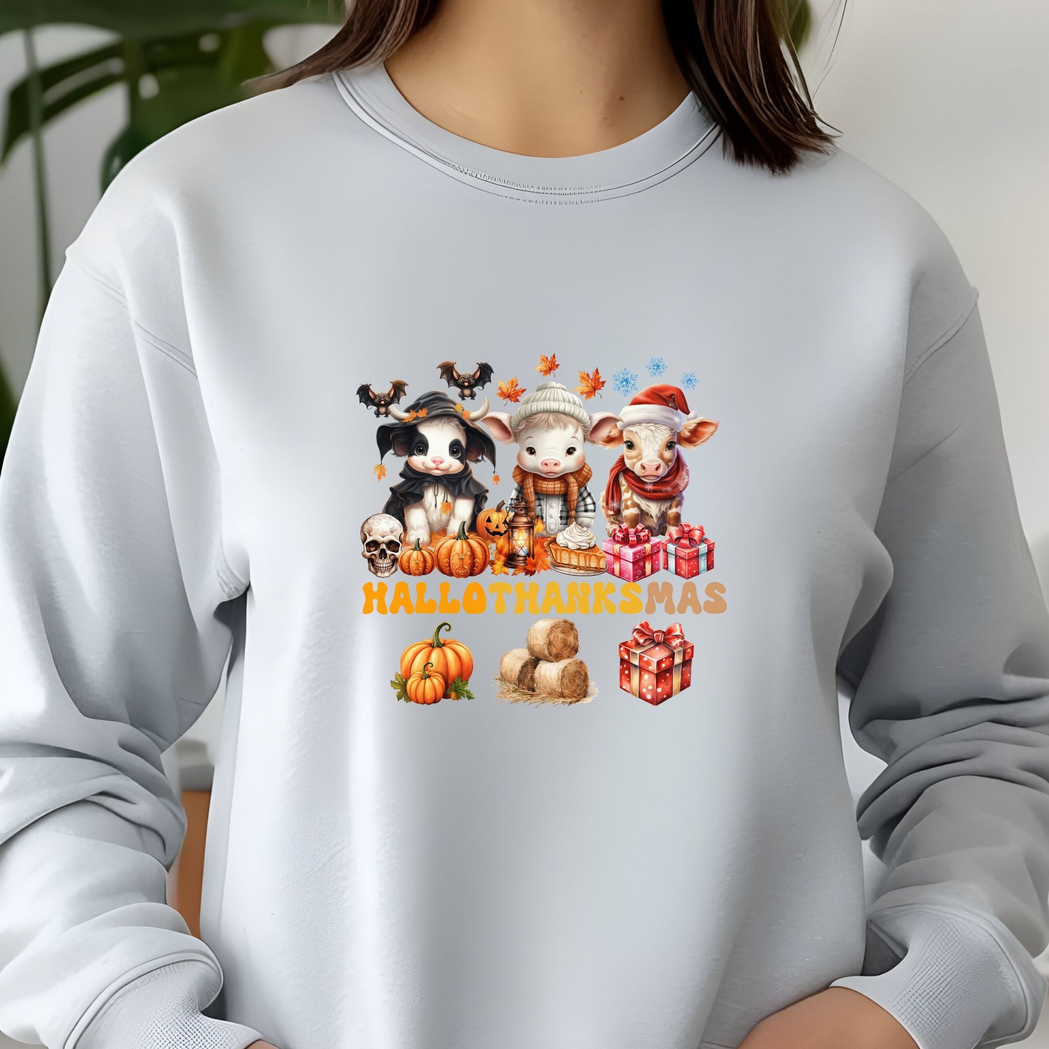 Spooky to Jolly - All-Season Celebration HalloThanksMas Tee (1), Unisex Jersey Long Sleeve Tee