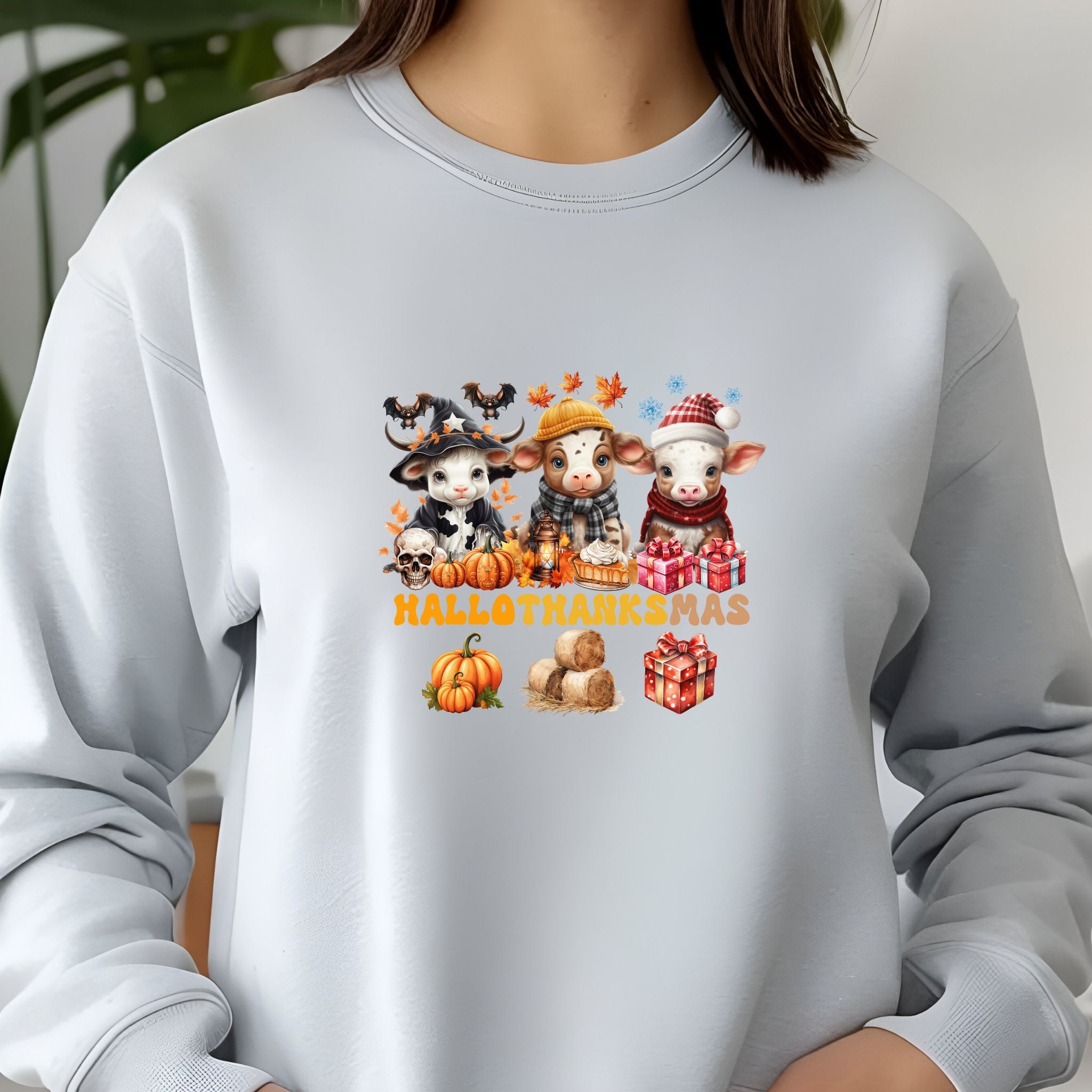 Spooky to Jolly - All-Season Celebration HalloThanksMas Tee (2), Unisex Jersey Long Sleeve Tee