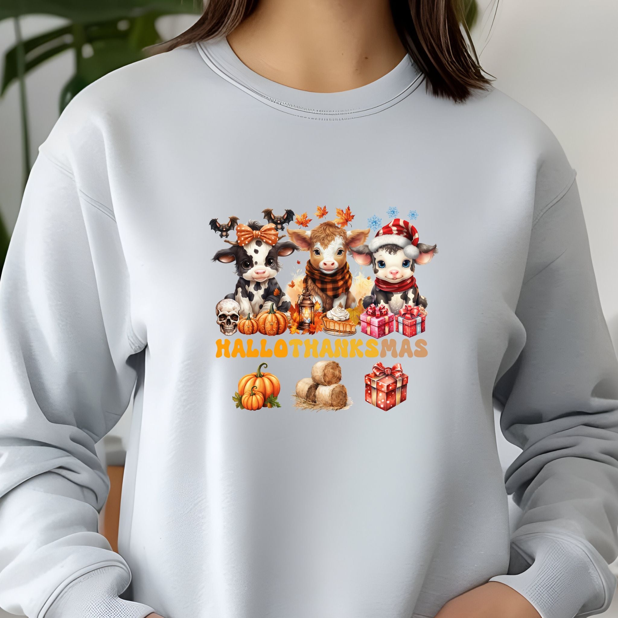 Spooky to Jolly - All-Season Celebration HalloThanksMas Tee (6), Unisex Jersey Long Sleeve Tee