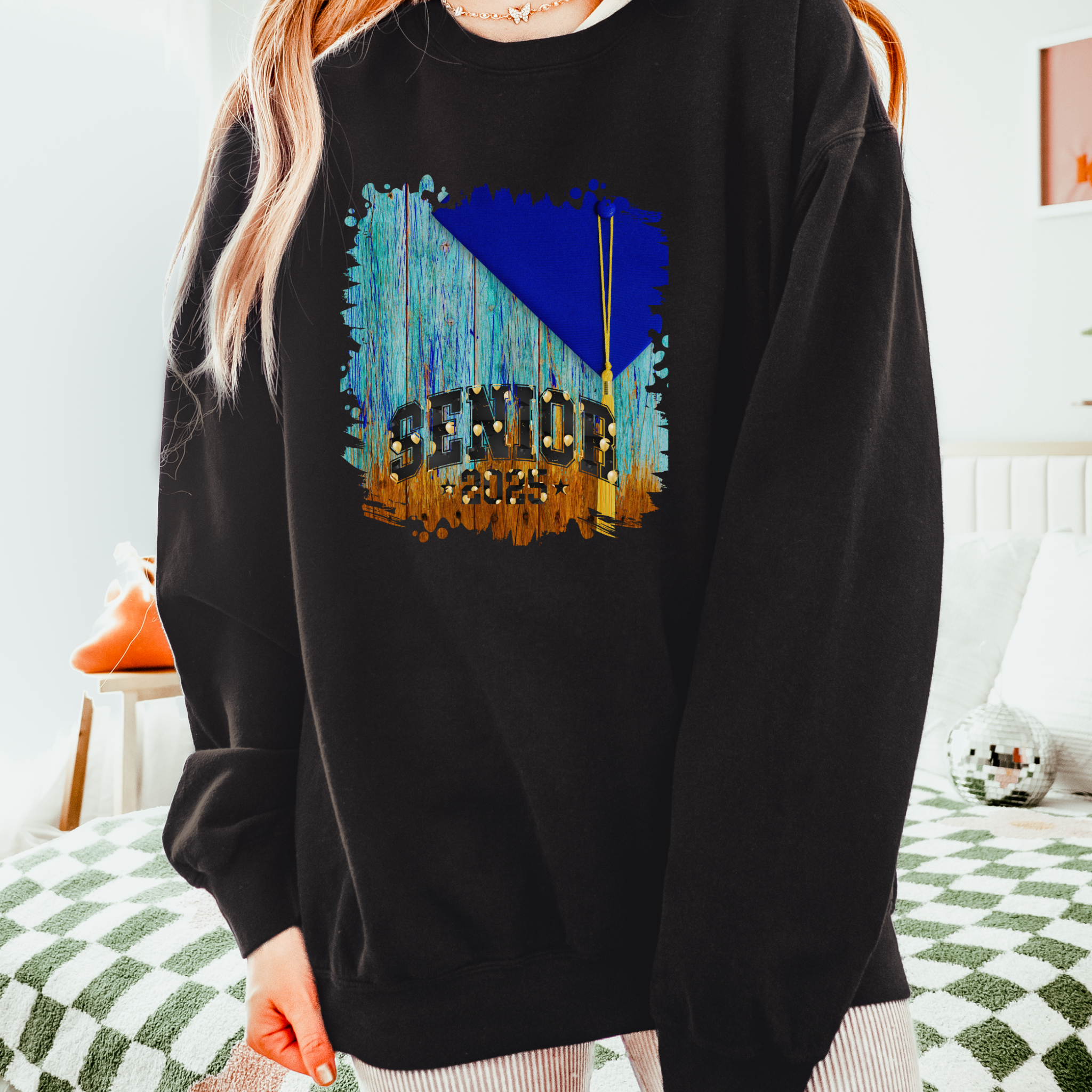 Senior 2025 Balloons, 2025 Graduation, Unisex Lightweight Crewneck Sweatshirt