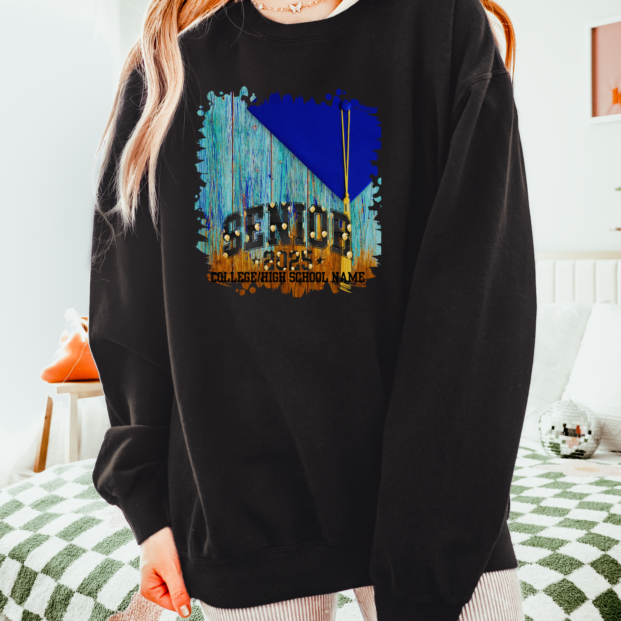 Senior 2025 Balloons, 2025 Graduation, Unisex Lightweight Crewneck Sweatshirt