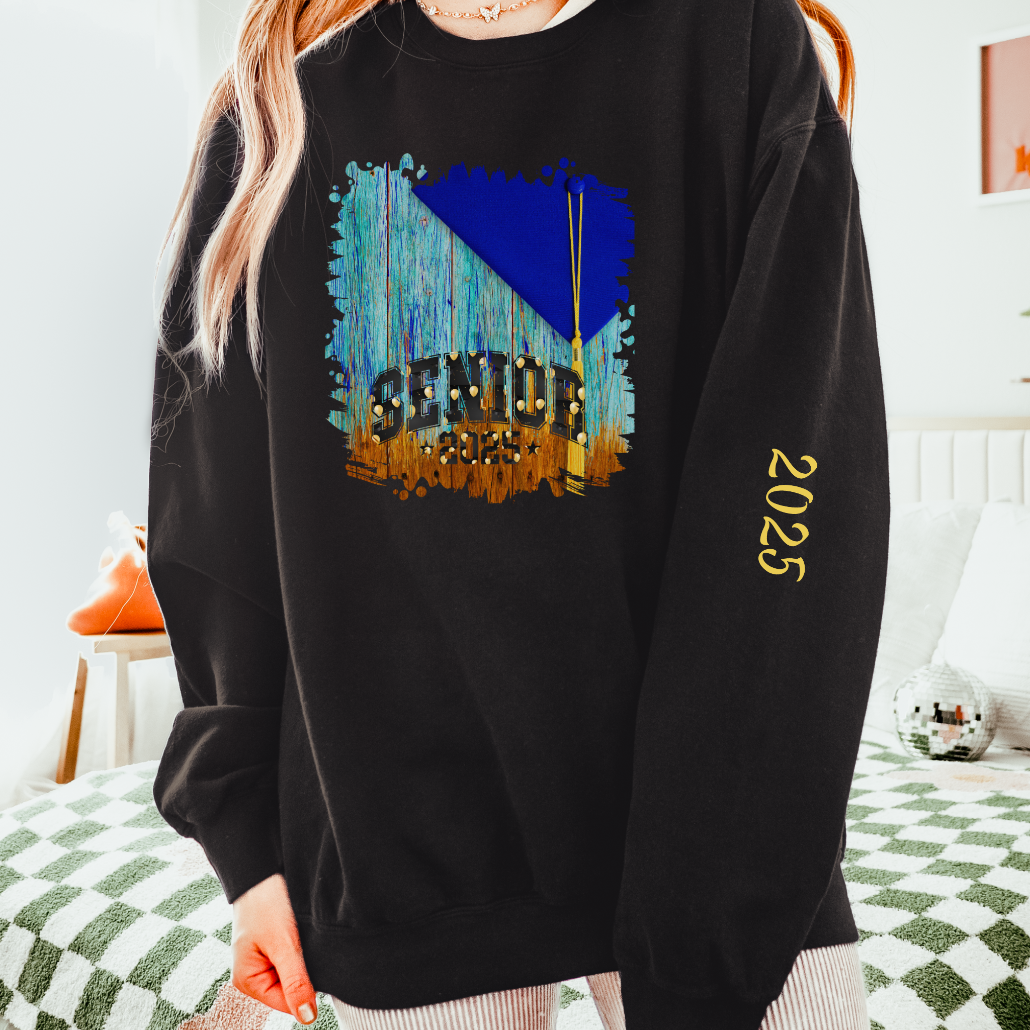 Senior 2025 Balloons, 2025 Graduation, Unisex Lightweight Crewneck Sweatshirt