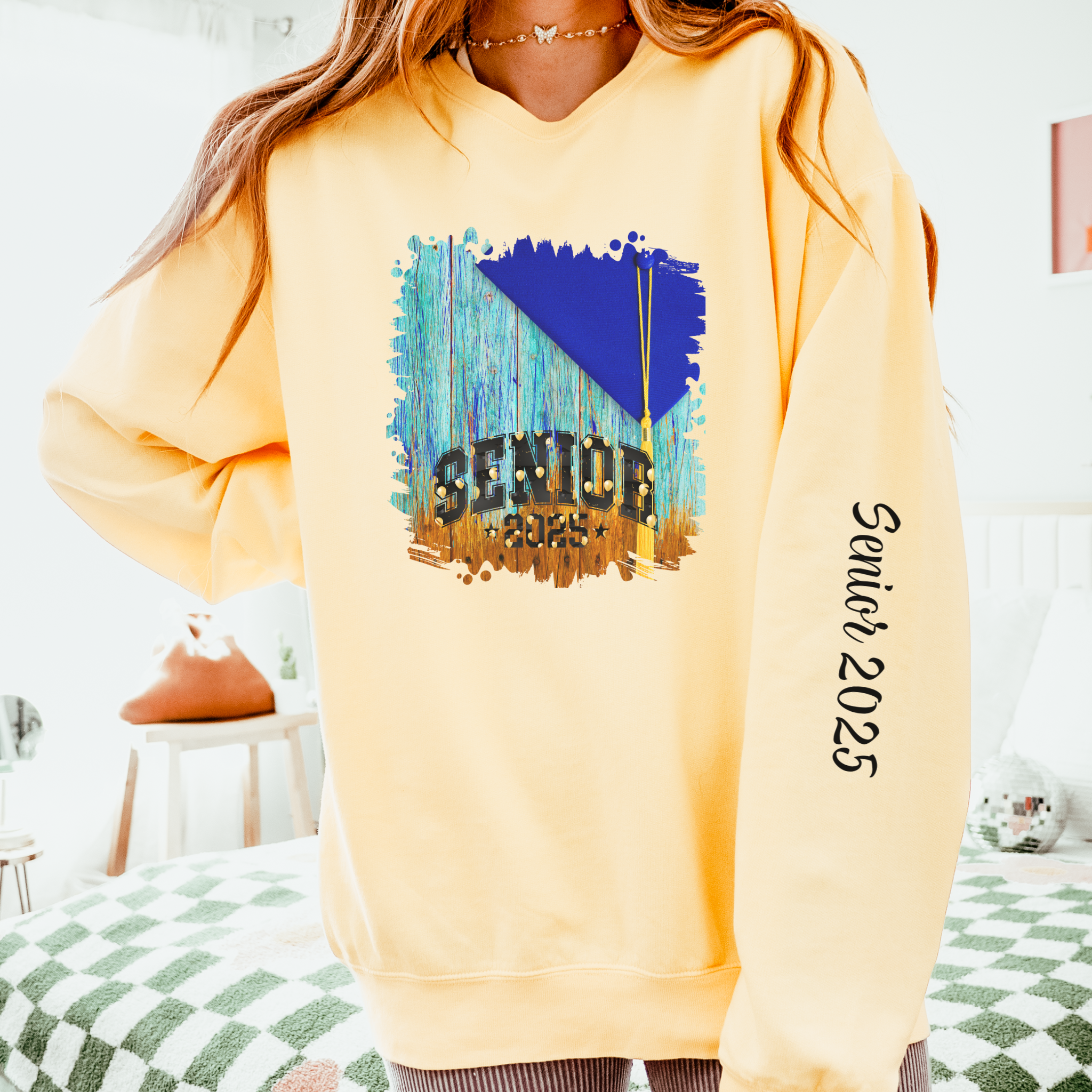 Senior 2025 Balloons, 2025 Graduation, Unisex Lightweight Crewneck Sweatshirt