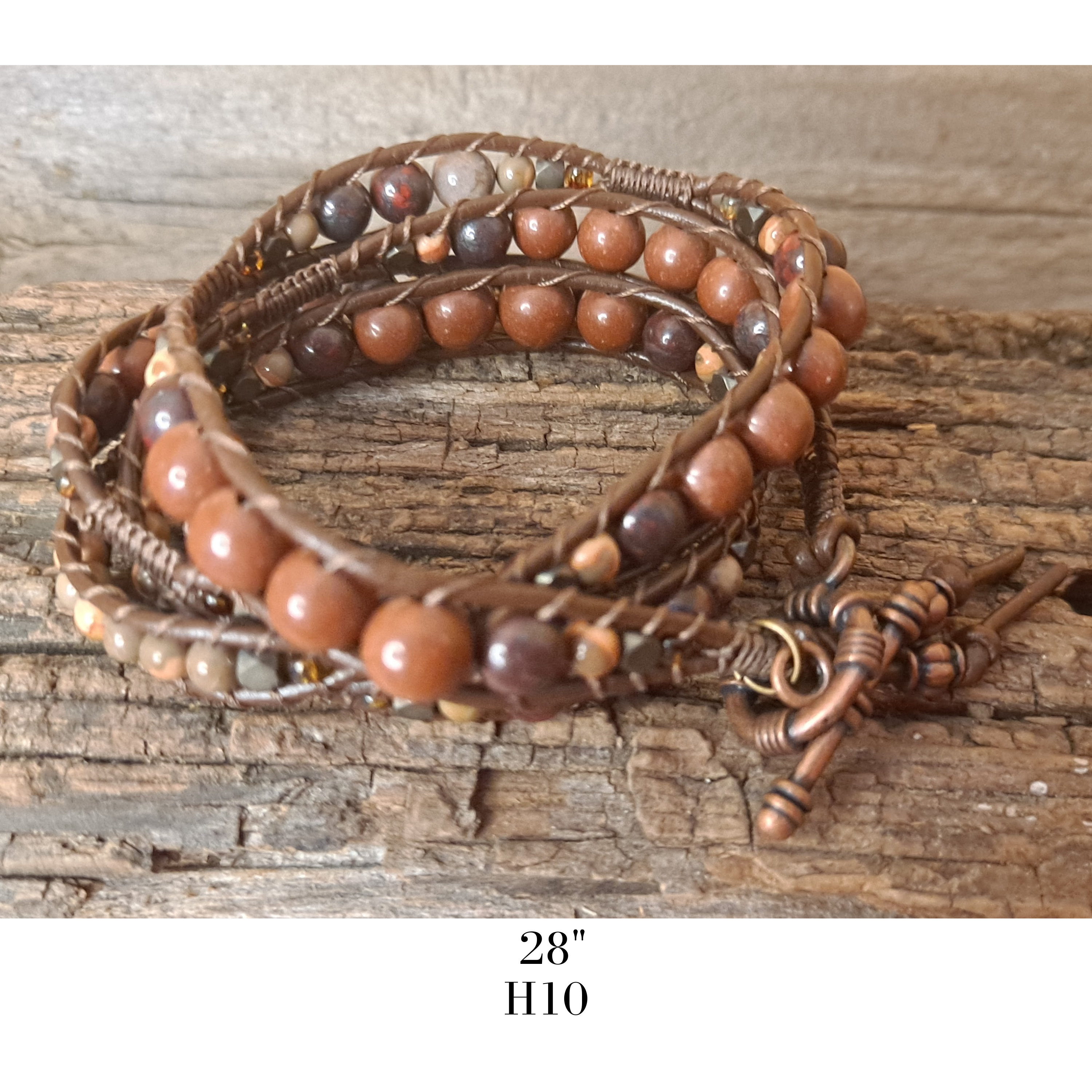 Bracelet Handmade, 4-Wrap Leather Bracelet (H10)