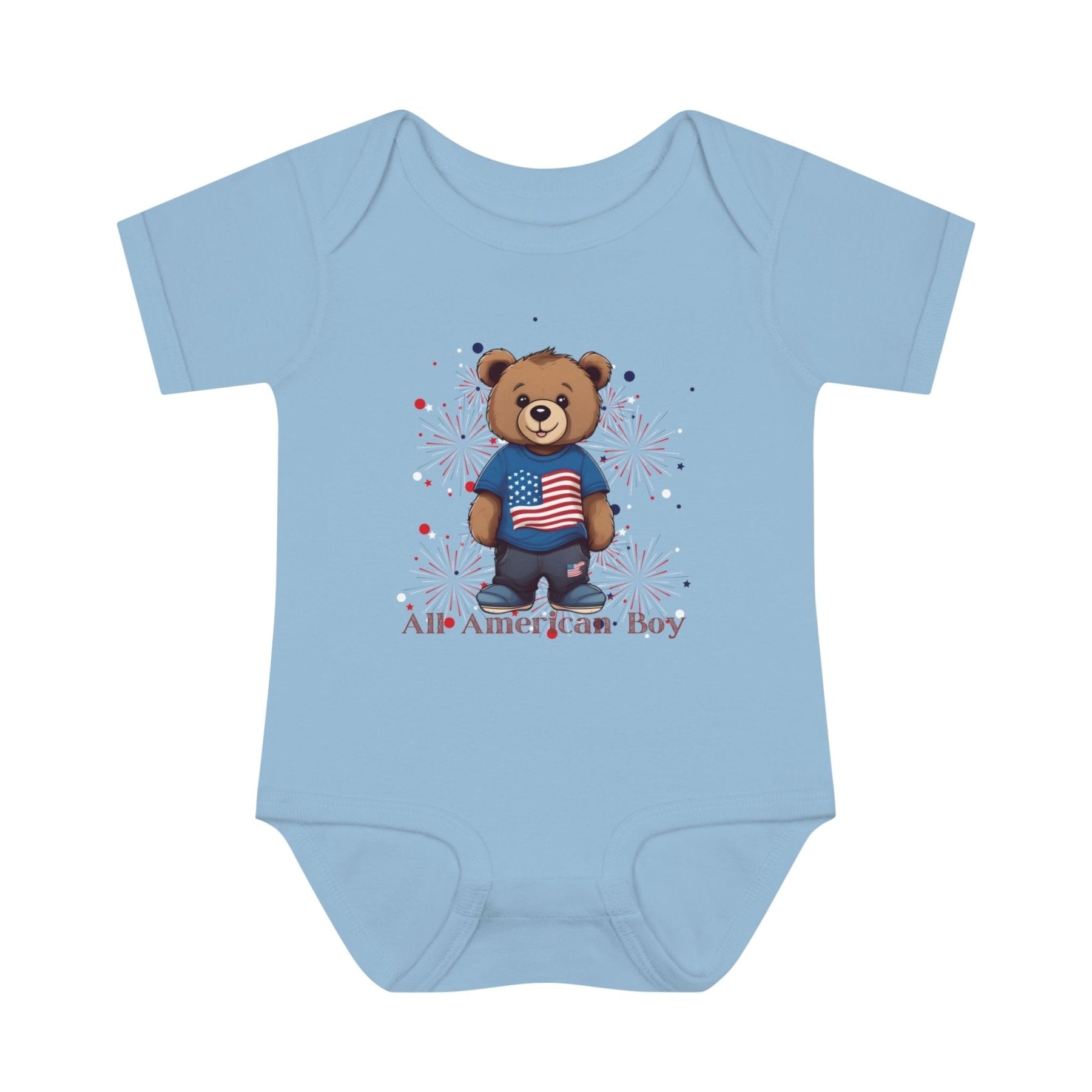 All American Boy, Onesie, Bodysuit, 0M-24M - Janlyn's Crafts