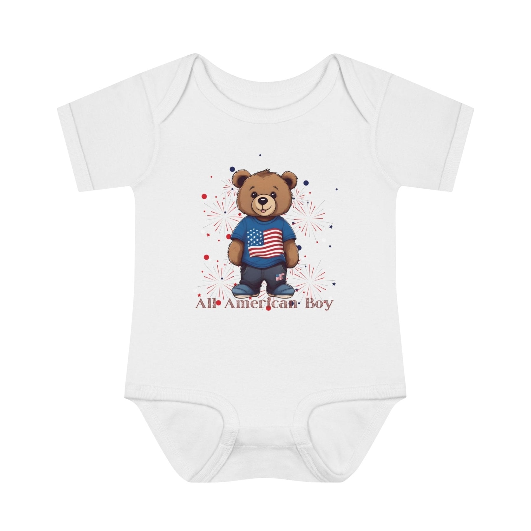 All American Boy, Onesie, Bodysuit, 0M-24M - Janlyn's Crafts