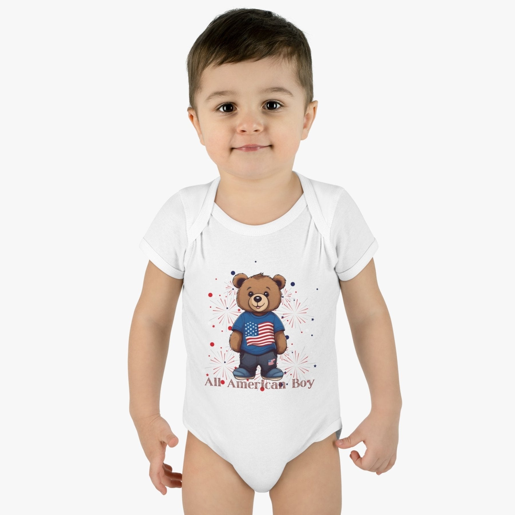 All American Boy, Onesie, Bodysuit, 0M-24M - Janlyn's Crafts