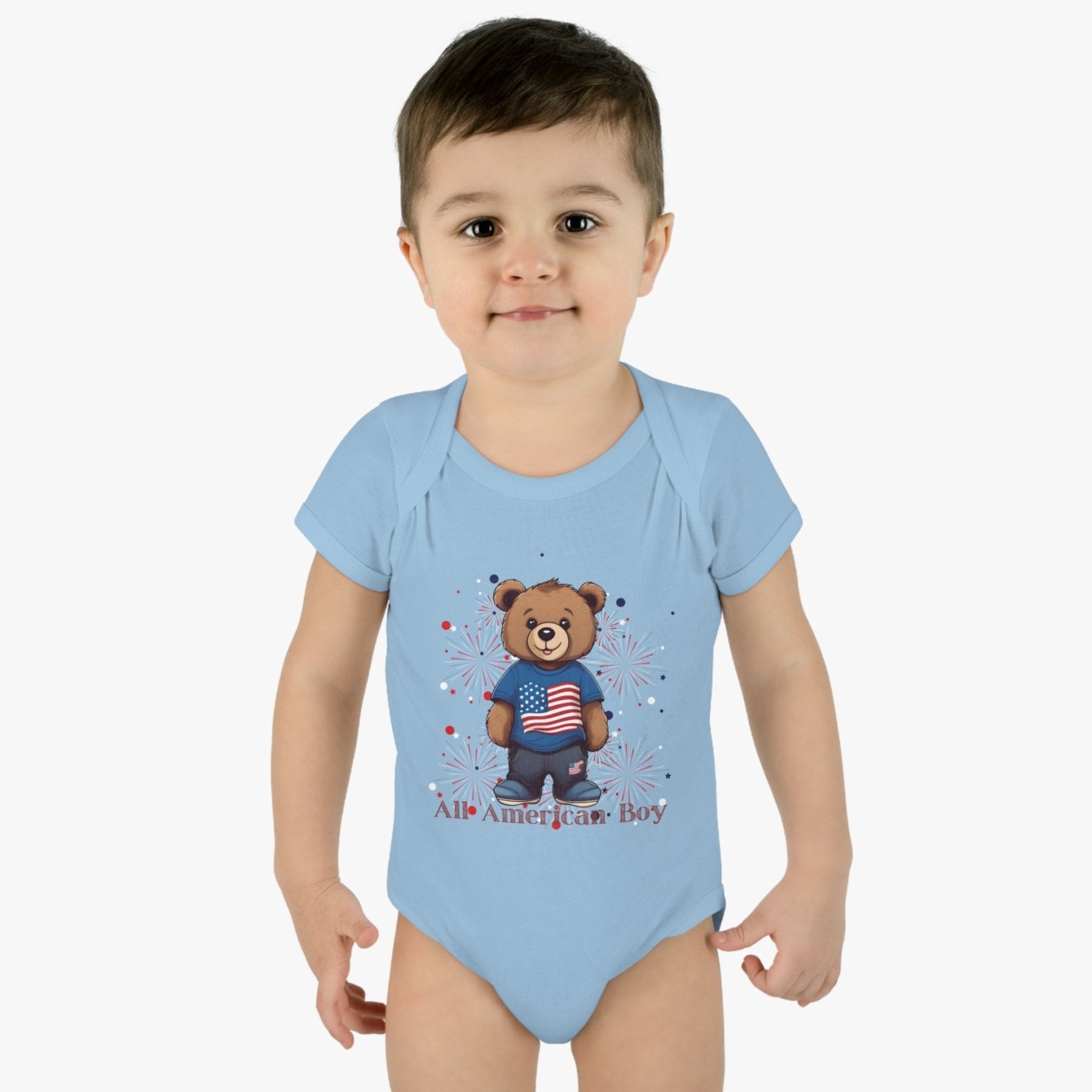 All American Boy, Onesie, Bodysuit, 0M-24M - Janlyn's Crafts