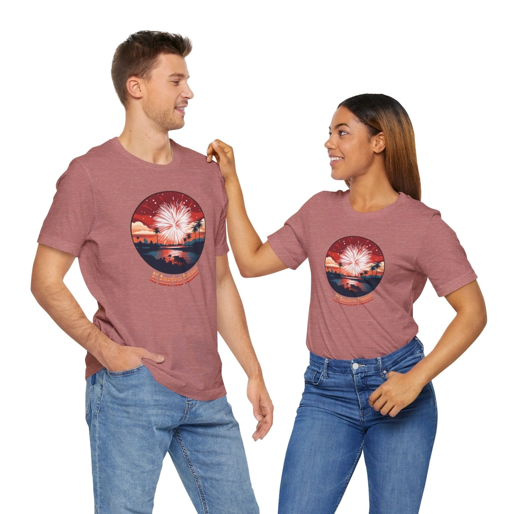 All American Summer, Unisex Jersey Short Sleeve Tee - Janlyn's Crafts