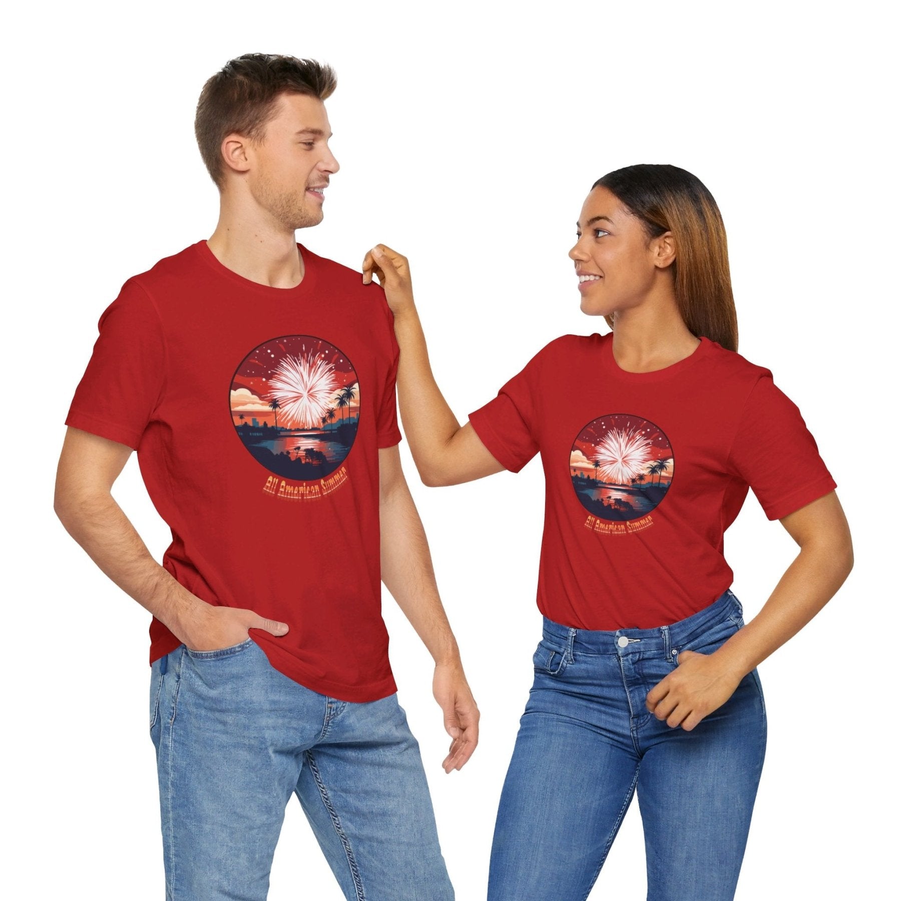 All American Summer, Unisex Jersey Short Sleeve Tee - Janlyn's Crafts