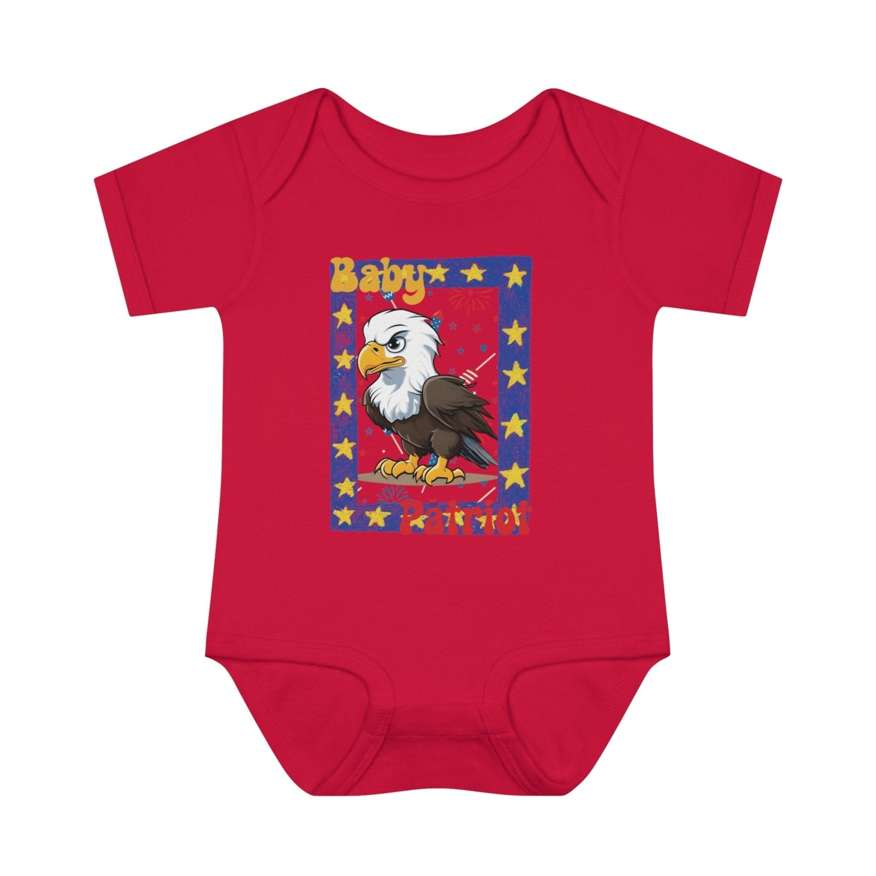 Baby Patriot, Framed Baby Bald Eagle, Onesie, Bodysuit, 0M-24M - Janlyn's Crafts