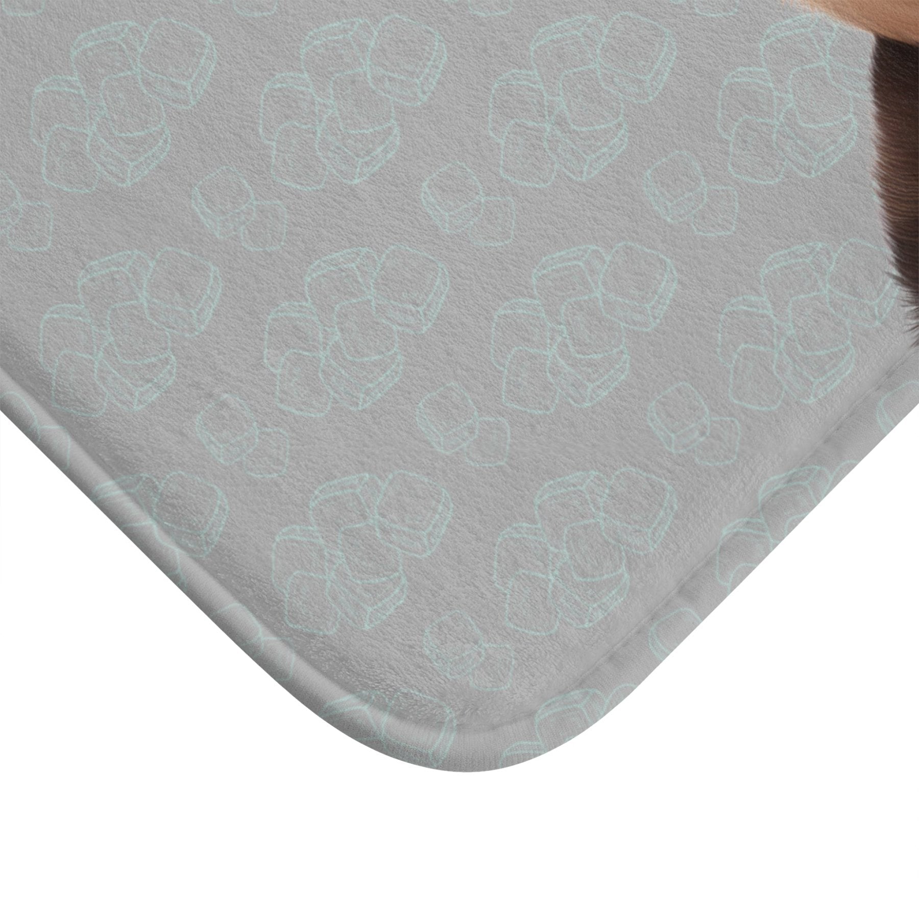 Bath Mat, Winter, Cozy Winter Vibes, Light Gray, Penguin 1 - Janlyn's Crafts