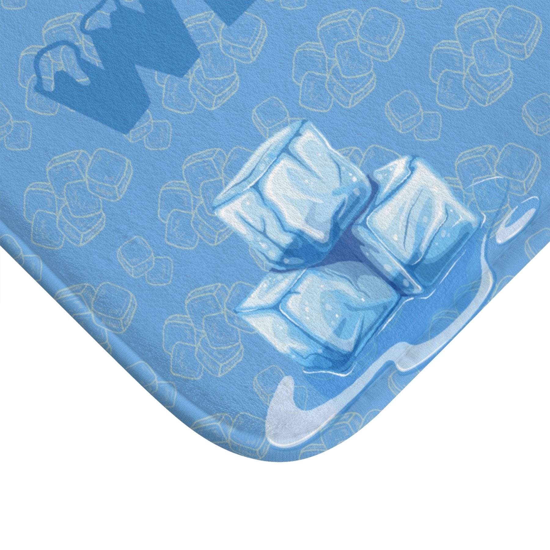 Bath Mat, Winter, Hello Winter, Light Blue, Penguin 2 - Janlyn's Crafts