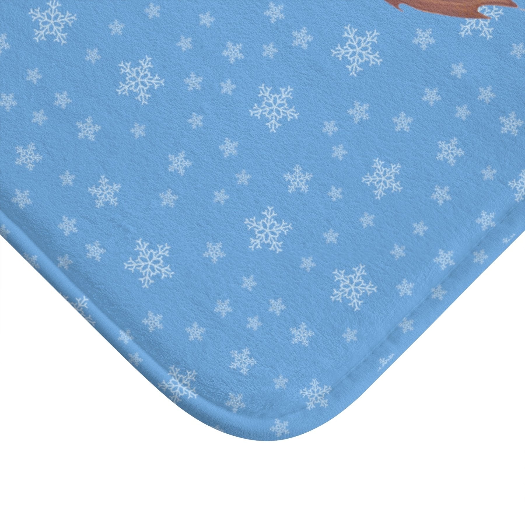 Bath Mat, Winter, Hello Winter, Light Blue, Snowman 2 - Janlyn's Crafts