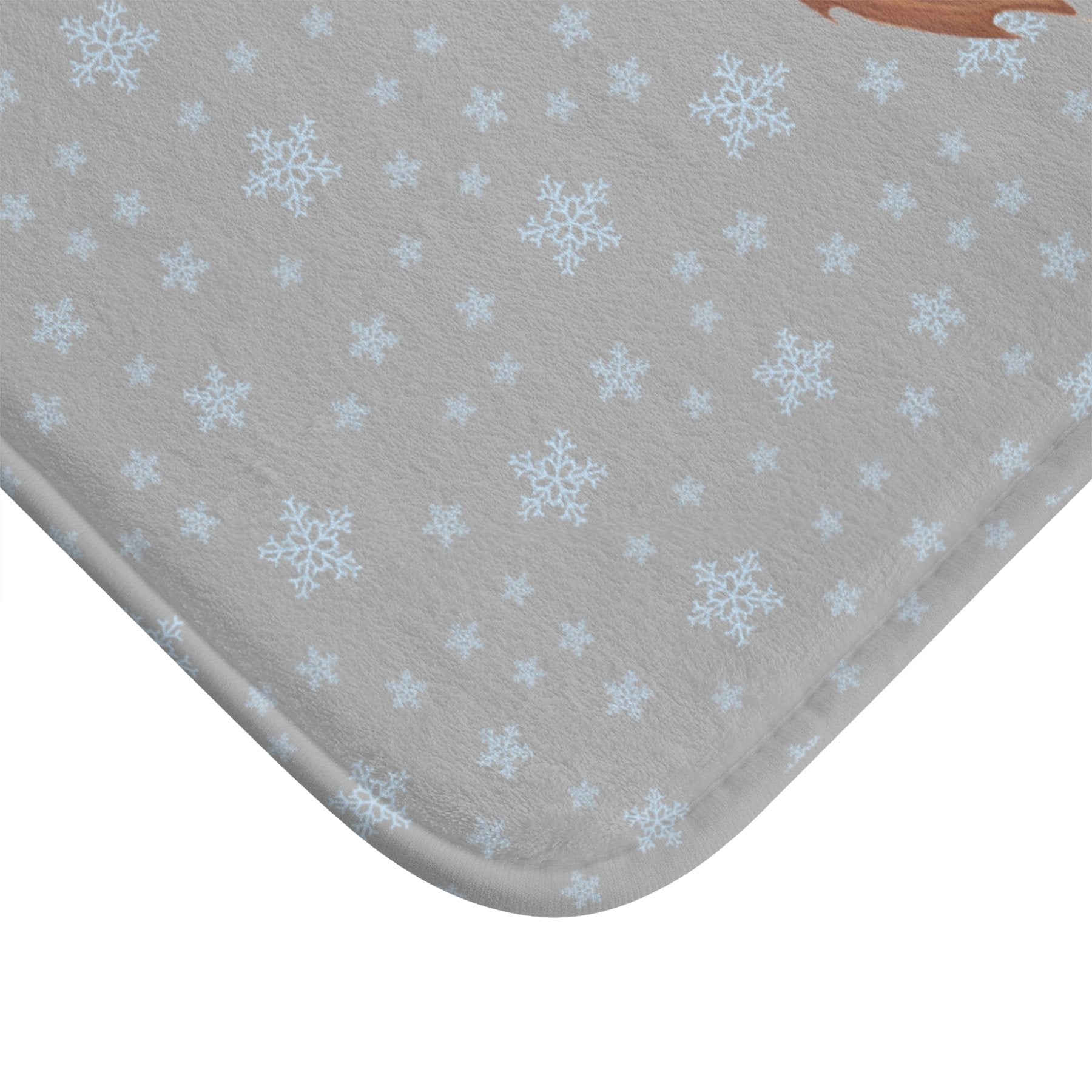 Bath Mat, Winter, Hello Winter, Light Gray, Snowman 2 - Janlyn's Crafts