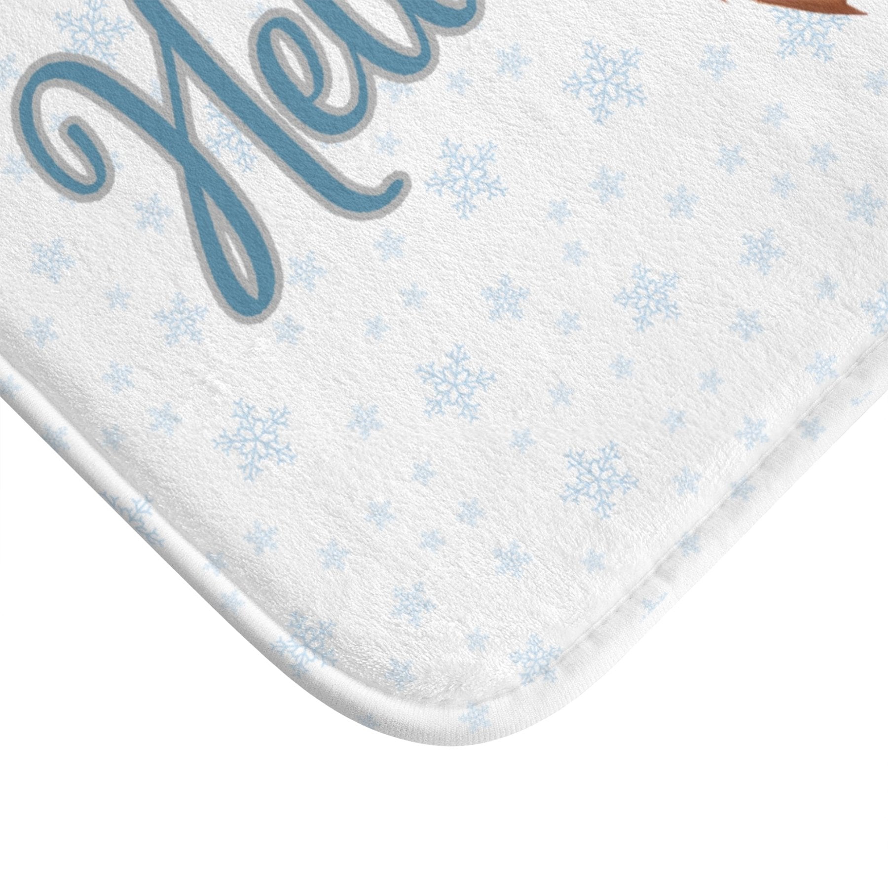 Bath Mat, Winter, Hello Winter, White, Snowman 1 - Janlyn's Crafts