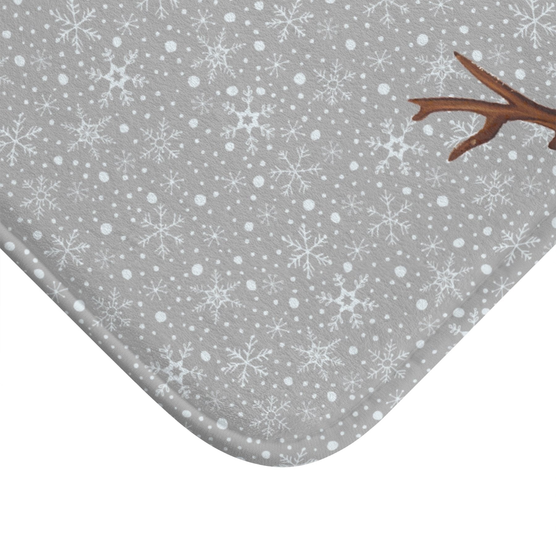 Bath Mat, Winter, Winter Blessings, Light Gray, Snowman 4 - Janlyn's Crafts