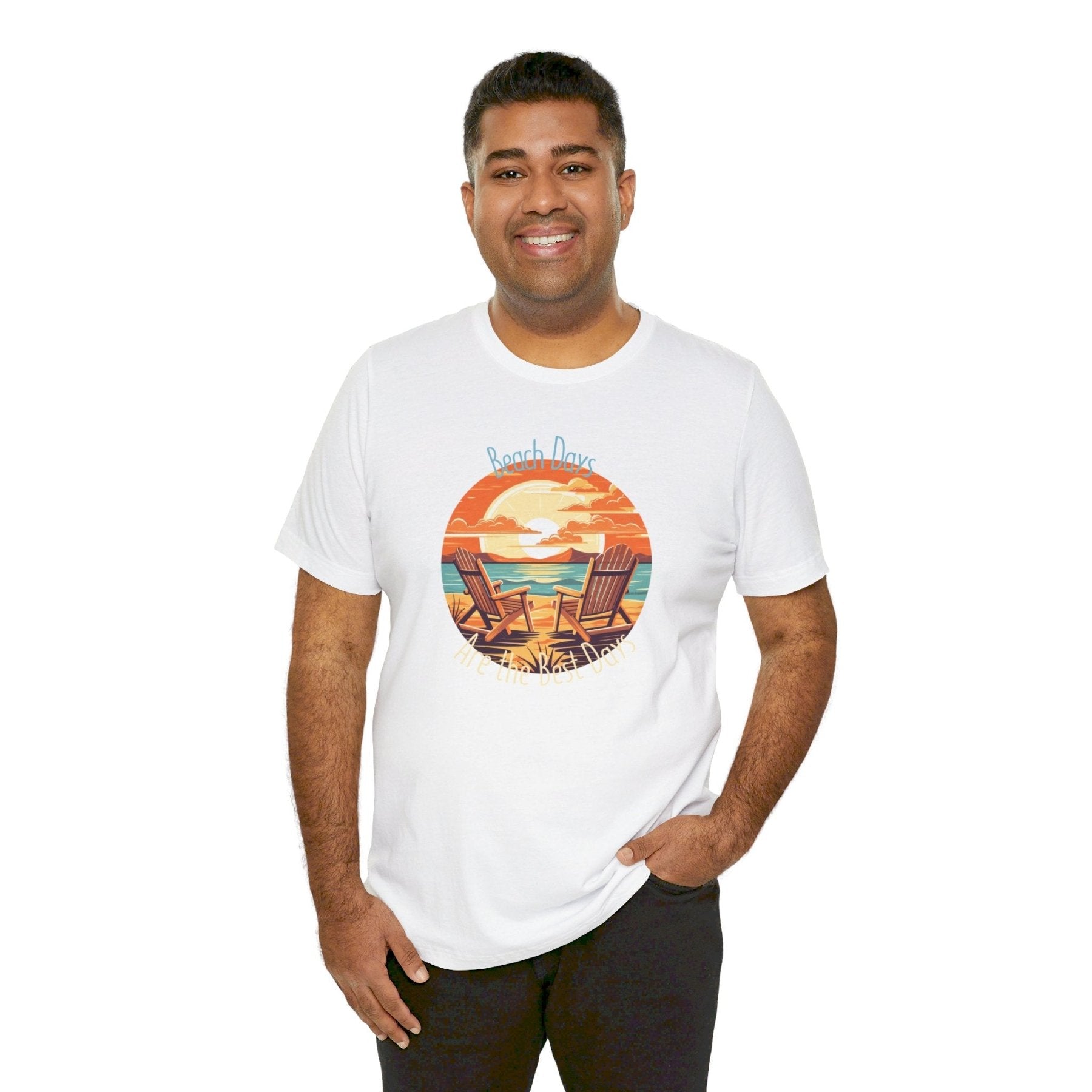 Beach Days are the Best Days, Unisex Jersey Short Sleeve Tee - Janlyn's Crafts