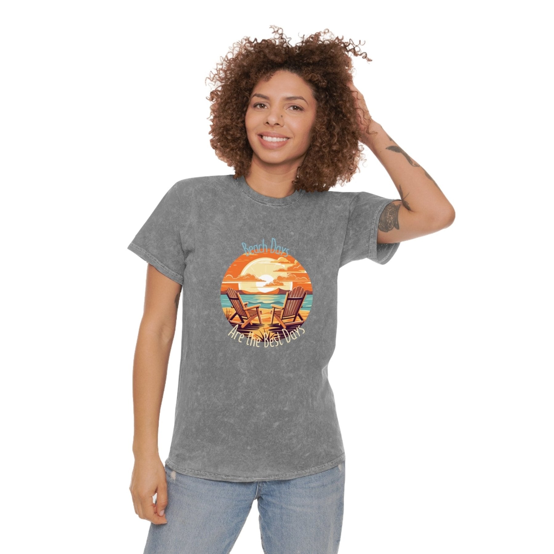 Beach Days are the Best Days, Unisex Mineral Wash T - Shirt - Janlyn's Crafts