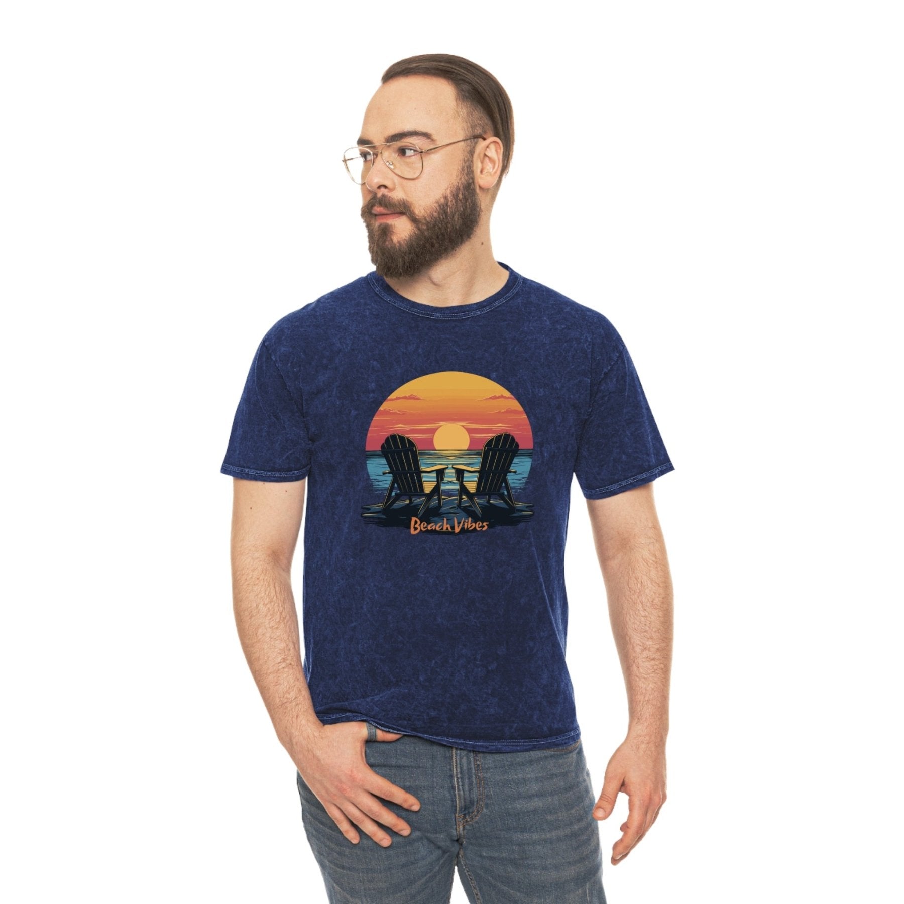 Beach Vibes, Unisex Mineral Wash T - Shirt - Janlyn's Crafts